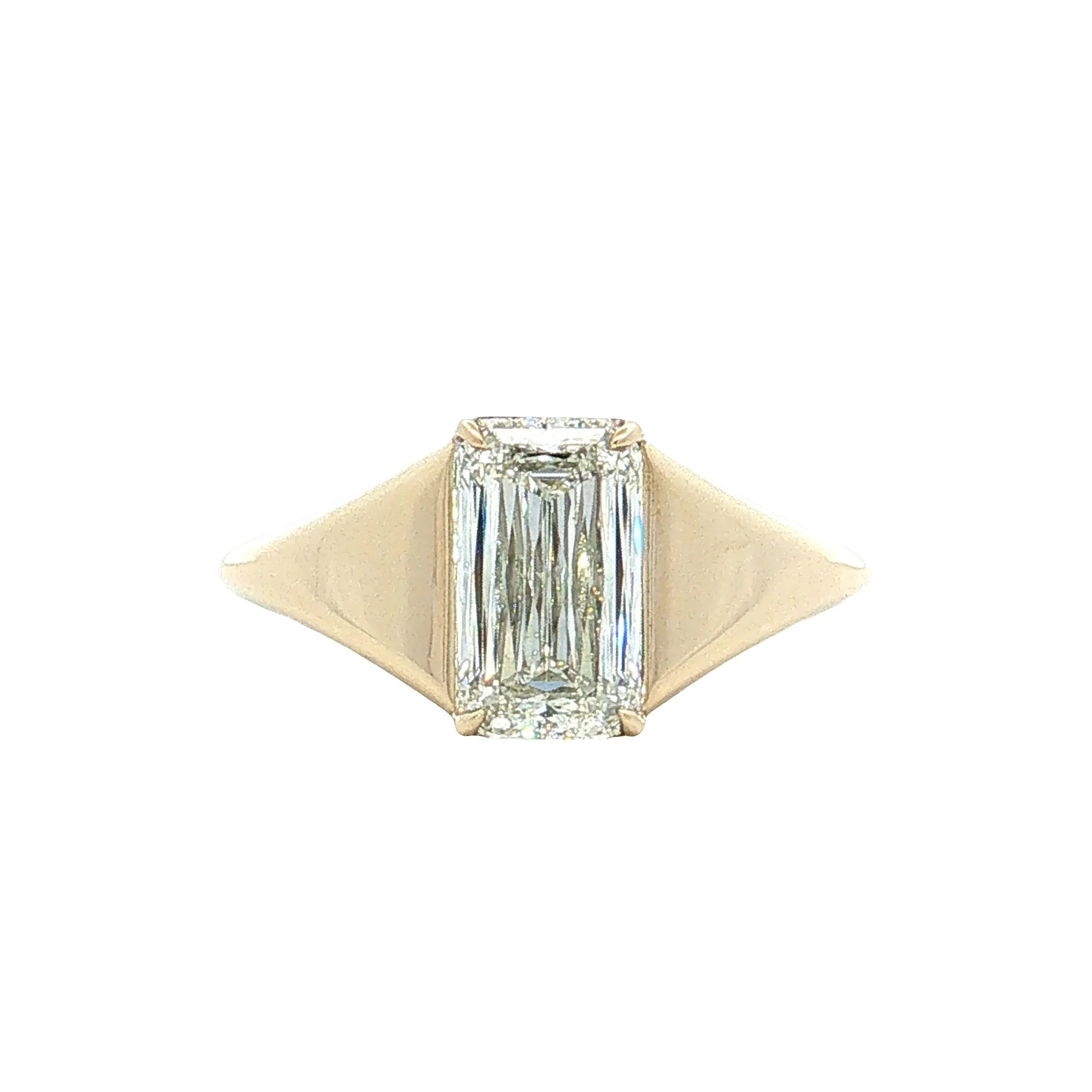 1.66 Emerald Cut Diamond Engagement Ring 14k