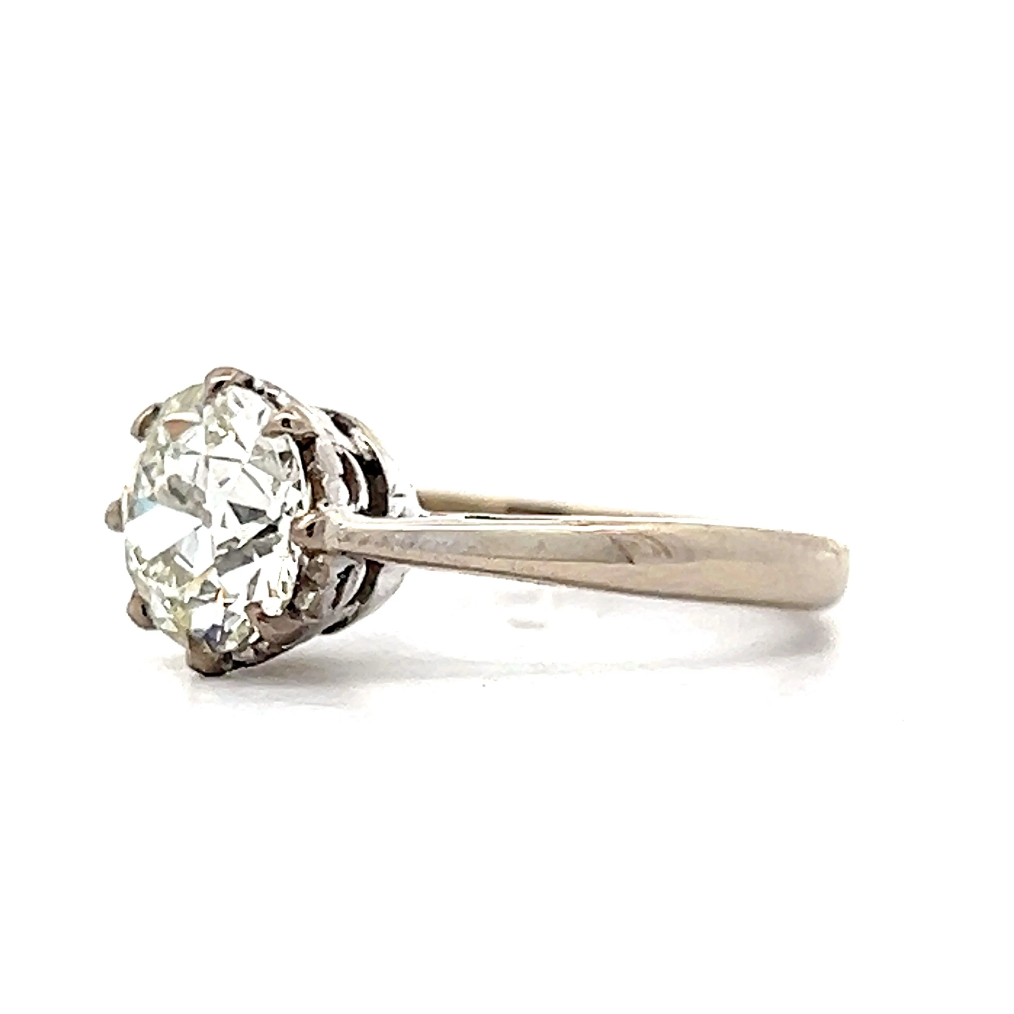 1.66 Old European Diamond Engagement Ring in White Gold - Image 2