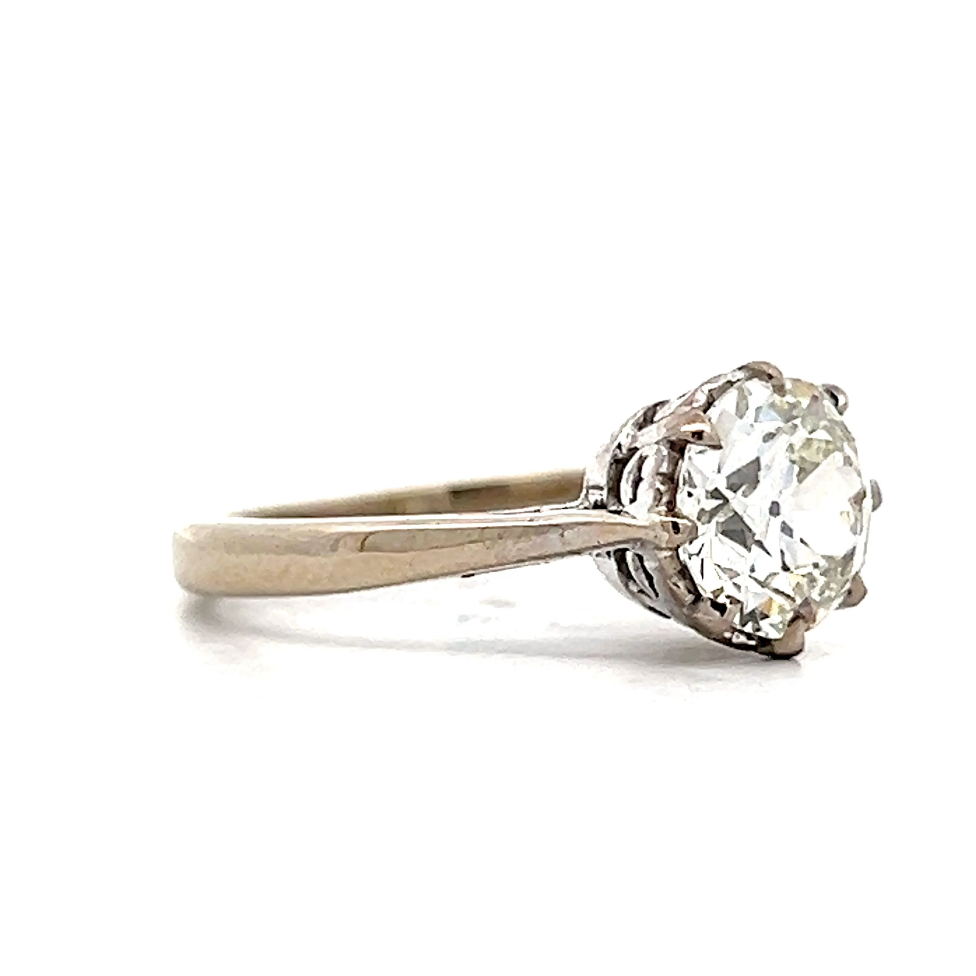 1.66 Old European Diamond Engagement Ring in White Gold - Image 3