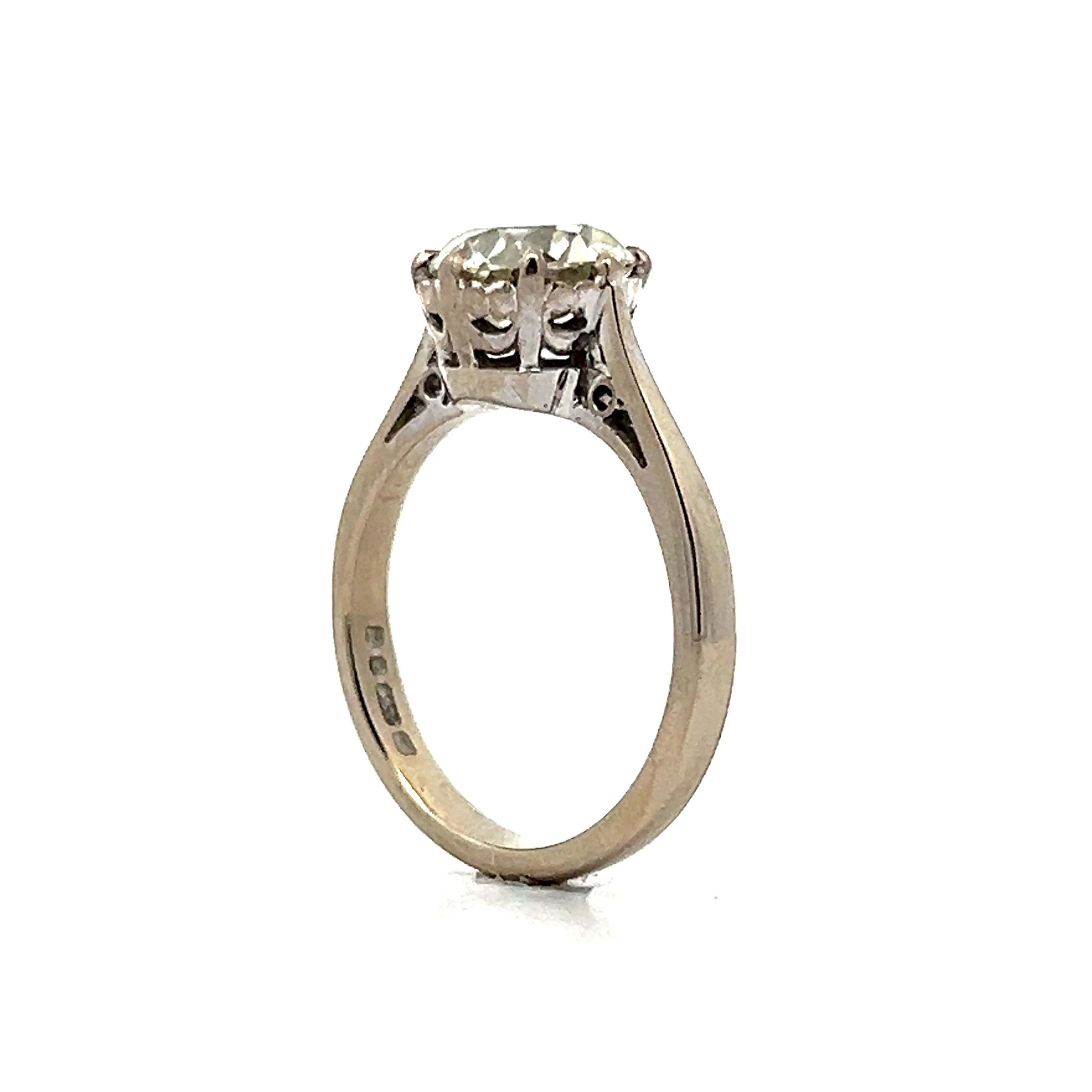 1.66 Old European Diamond Engagement Ring in White Gold - Image 5