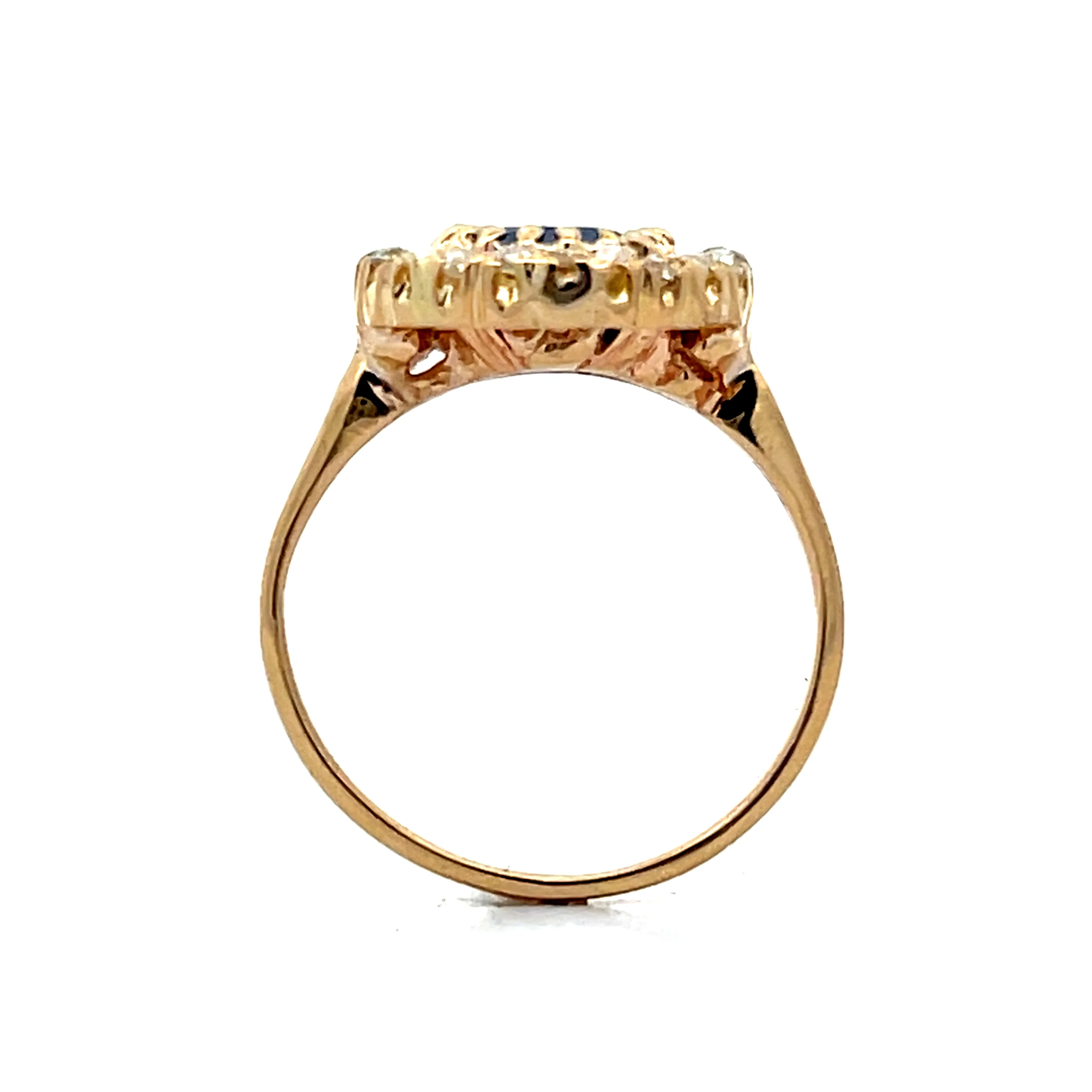 1.69 Antique Victorian Sapphire Engagement Ring in 14k - Image 4