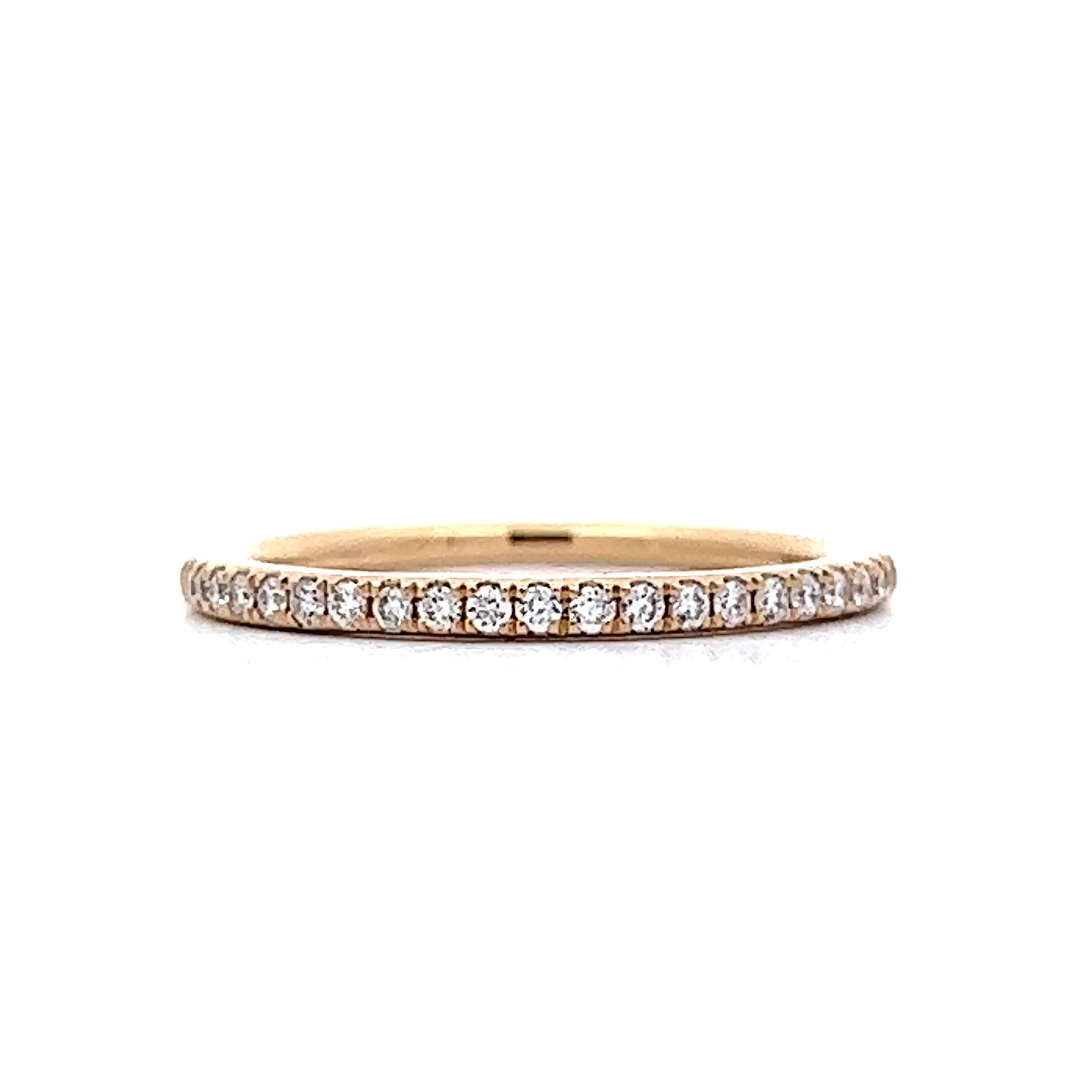 .21 Simple Diamond Wedding Band in Yellow Gold
