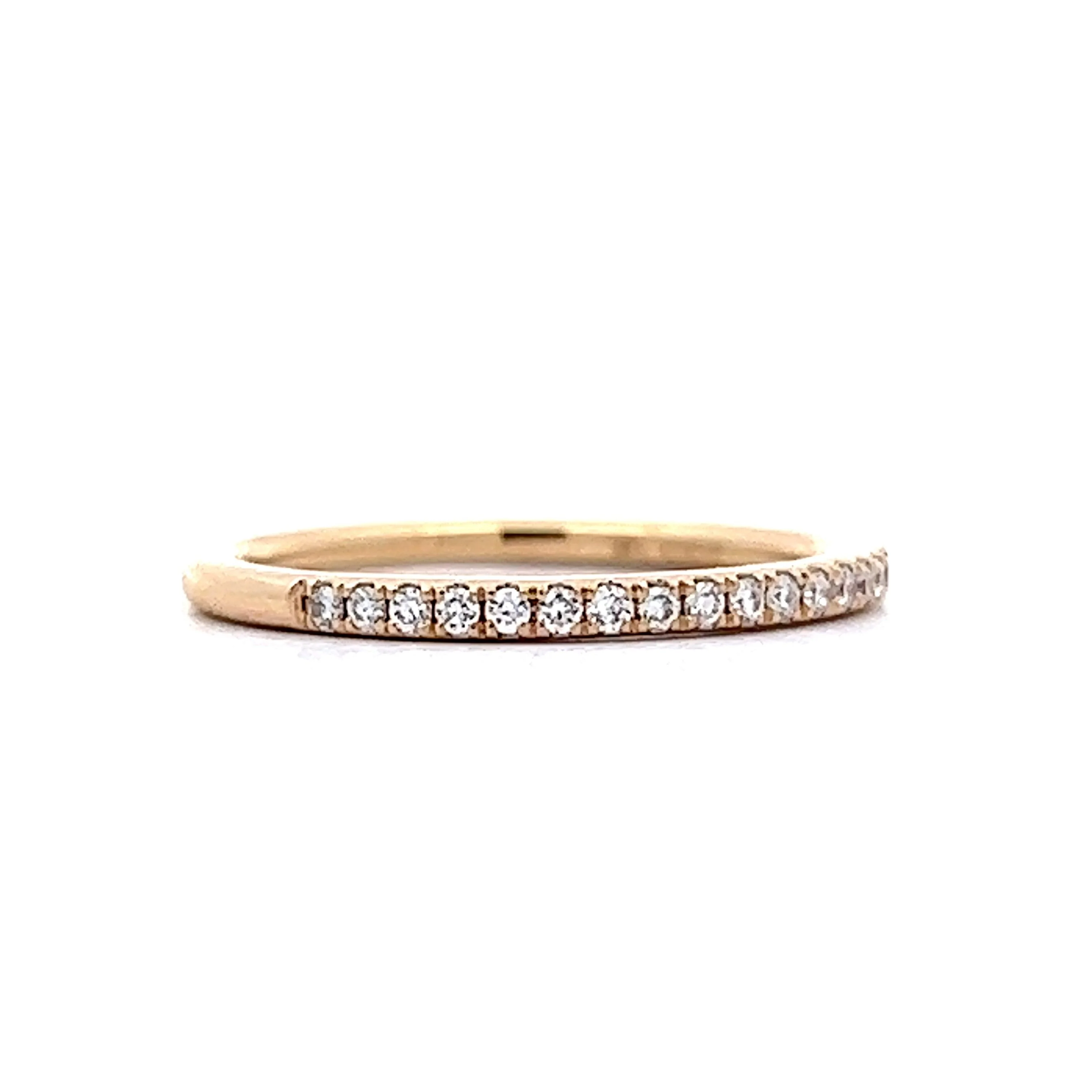 .21 Simple Diamond Wedding Band in Yellow Gold - Image 3