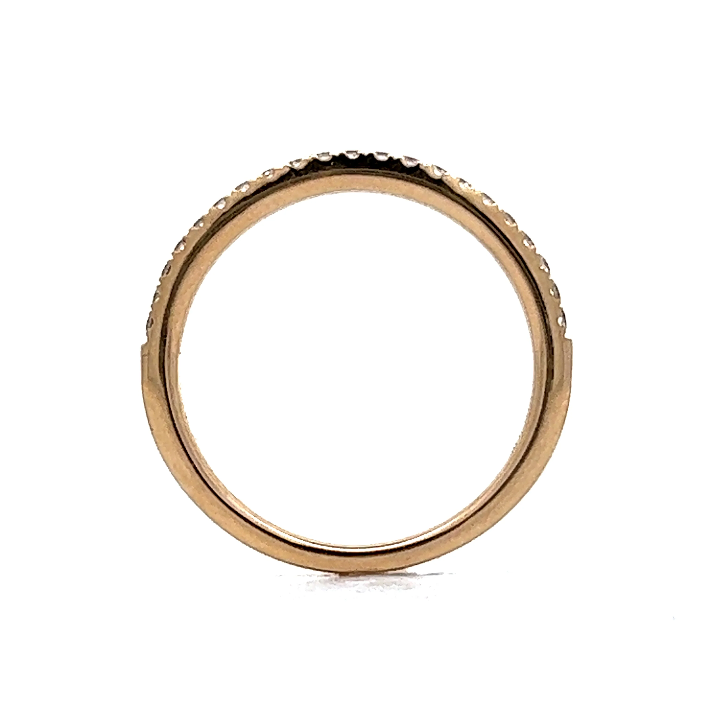 .21 Simple Diamond Wedding Band in Yellow Gold - Image 4