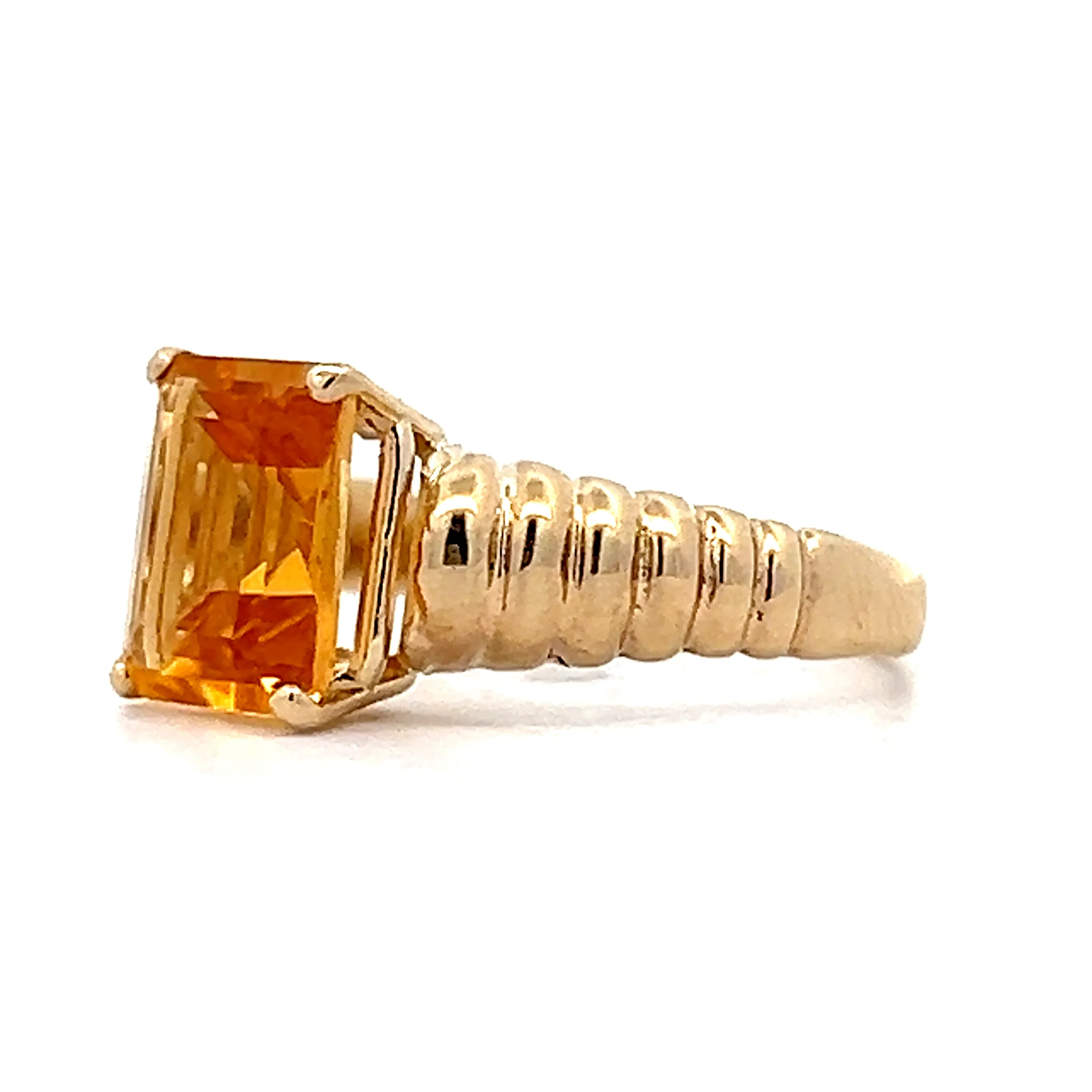 1.70 Citrine Cocktail Ring in 14k Yellow Gold - Image 2