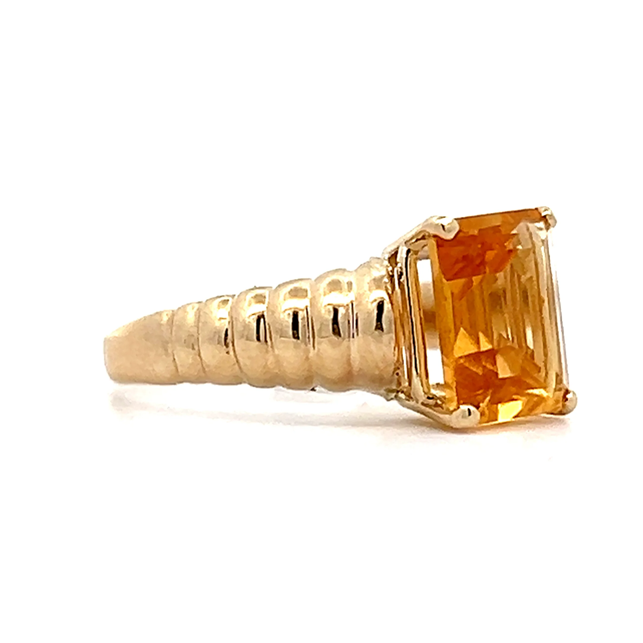 1.70 Citrine Cocktail Ring in 14k Yellow Gold - Image 3