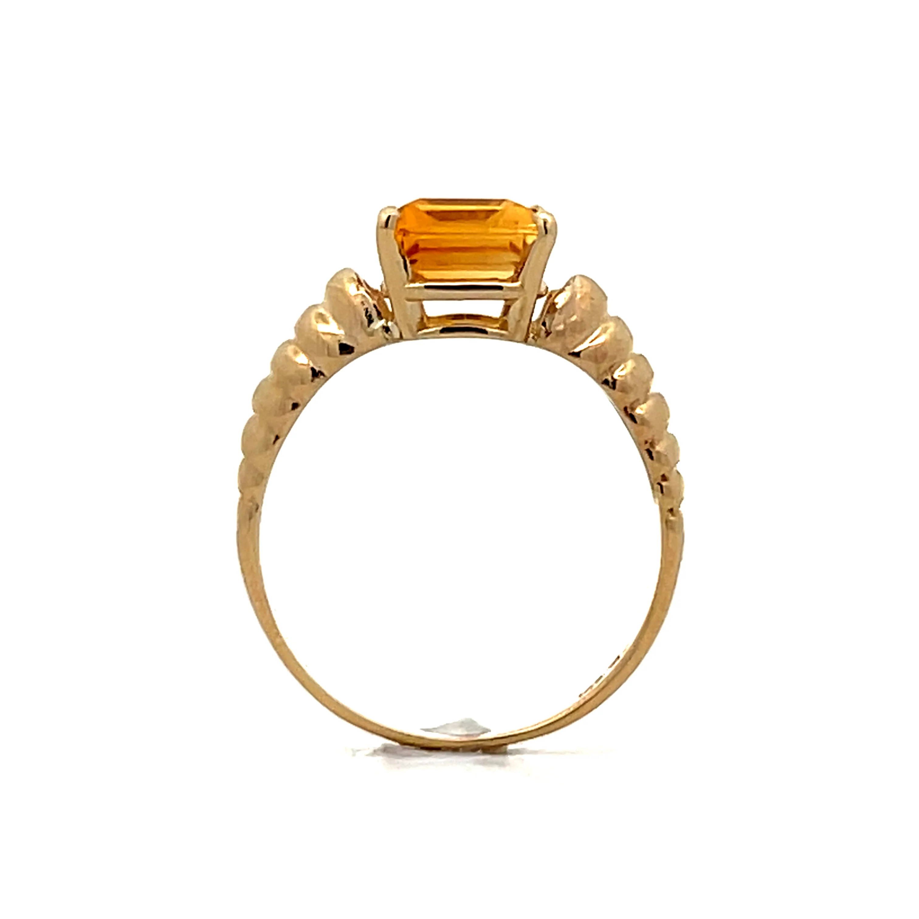 1.70 Citrine Cocktail Ring in 14k Yellow Gold - Image 4