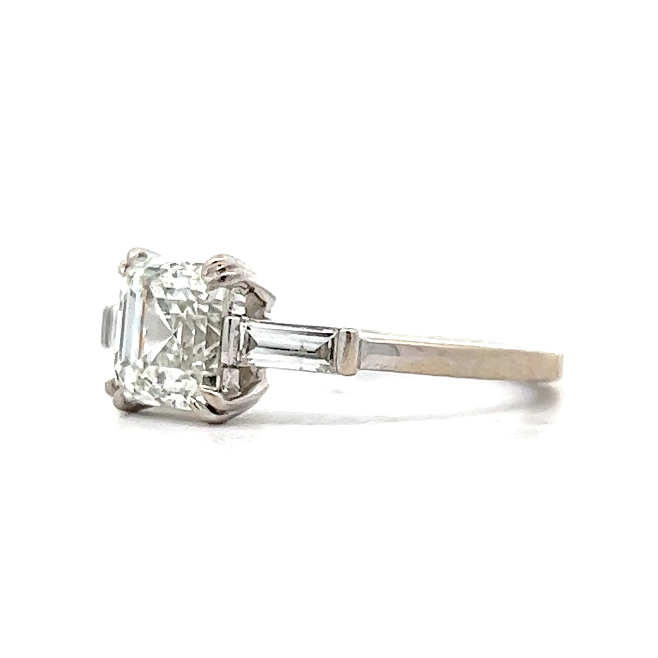 1.71 Asscher Diamond Engagement Ring in 18k White Gold - Image 2