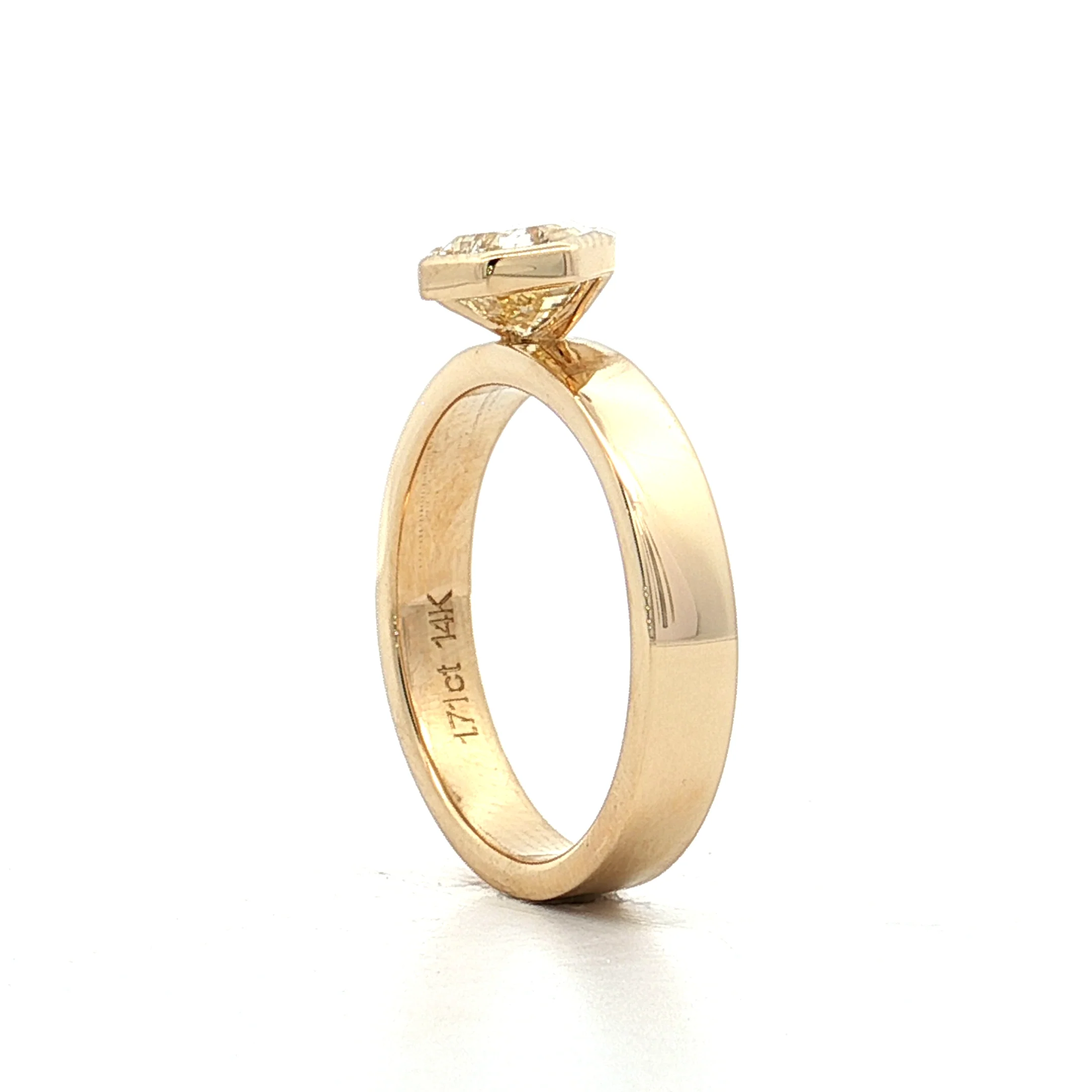 1.71 GIA Pear Step Cut Diamond Engagement Ring 14k - Image 5