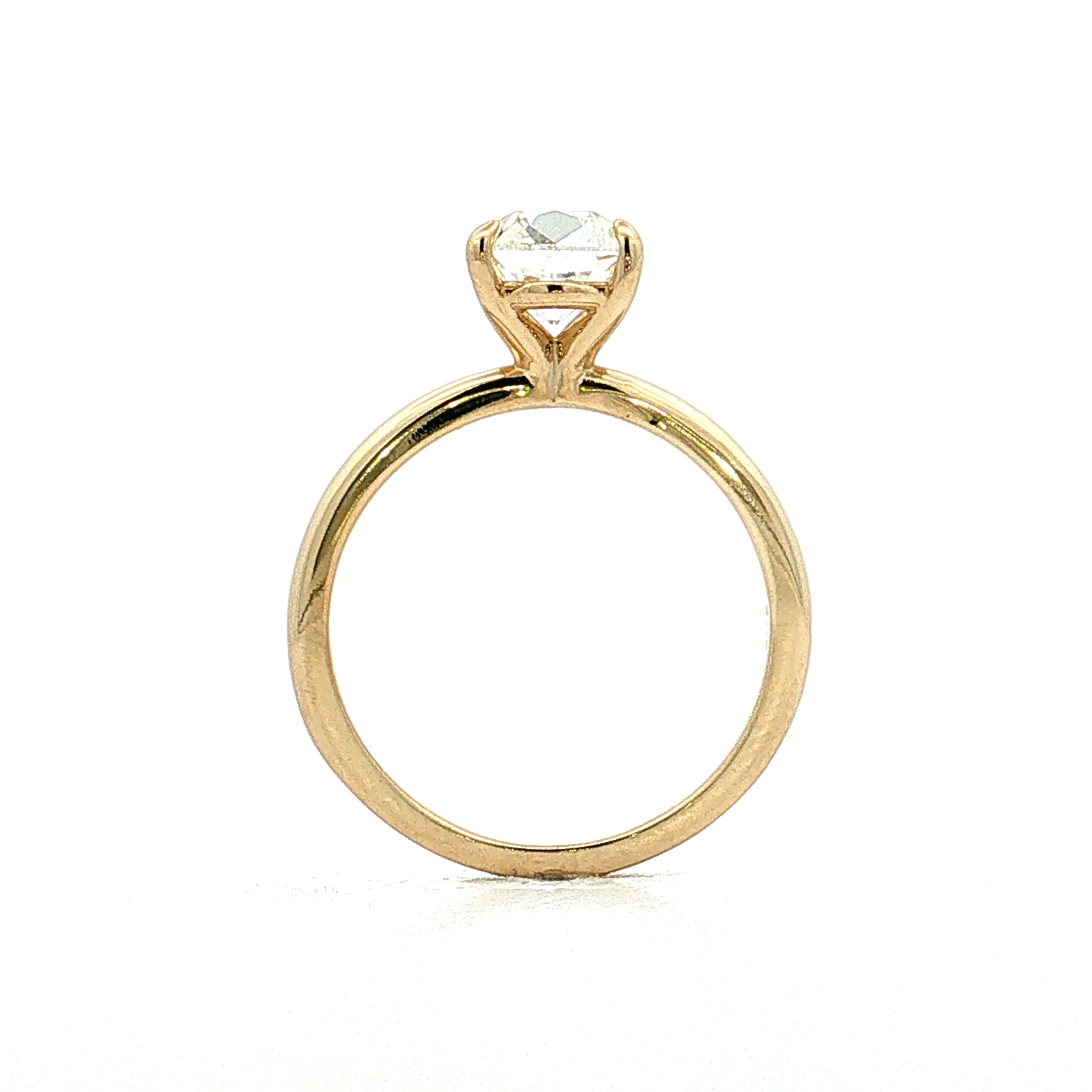 1.71 Old Mine Cushion Diamond Engagement Ring 14k - Image 4