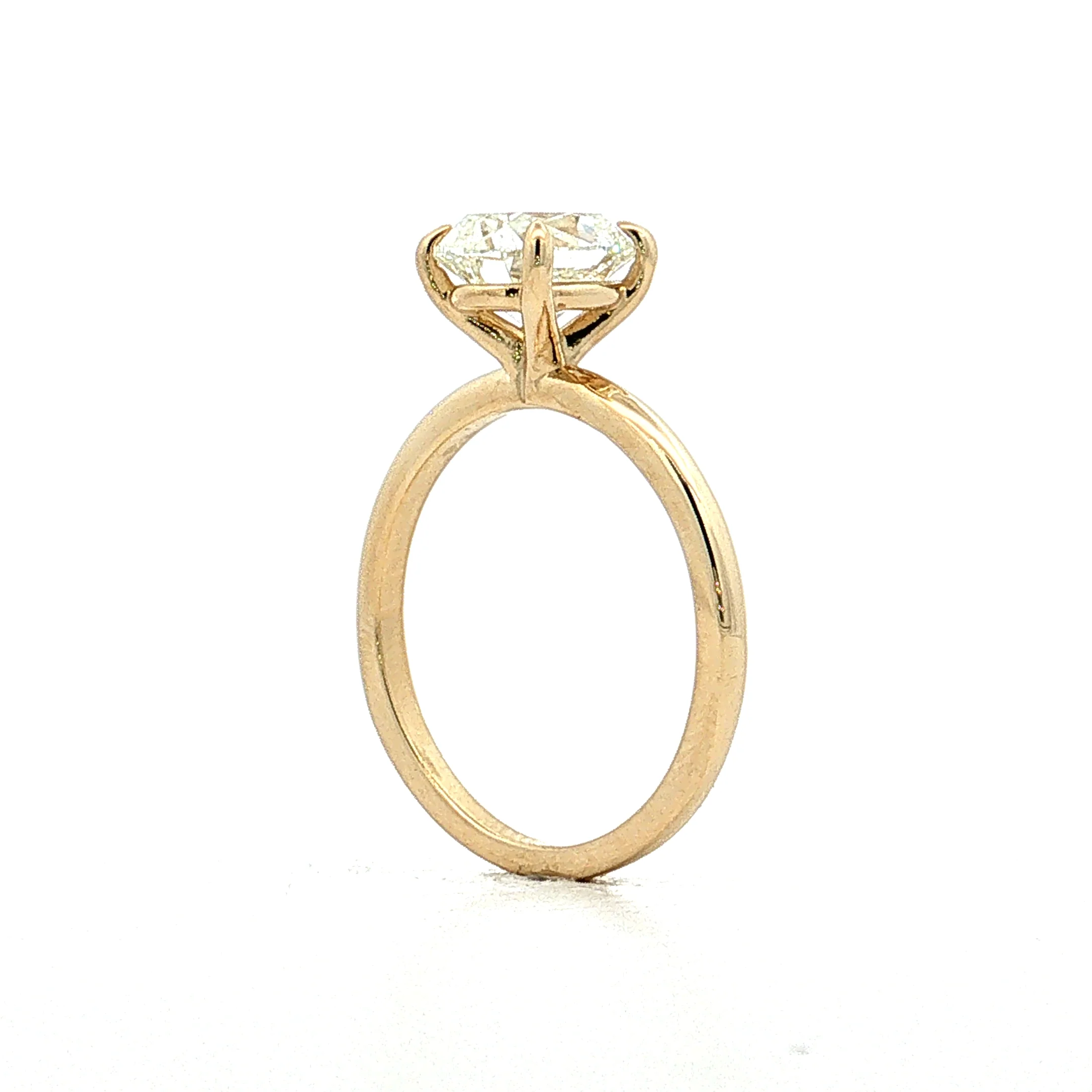 1.71 Old Mine Cushion Diamond Engagement Ring 14k - Image 5