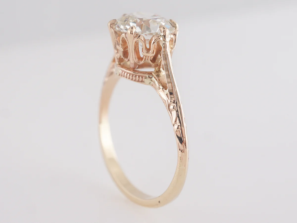 1.73 Victorian European Cut Diamond Engagement Ring - Image 5