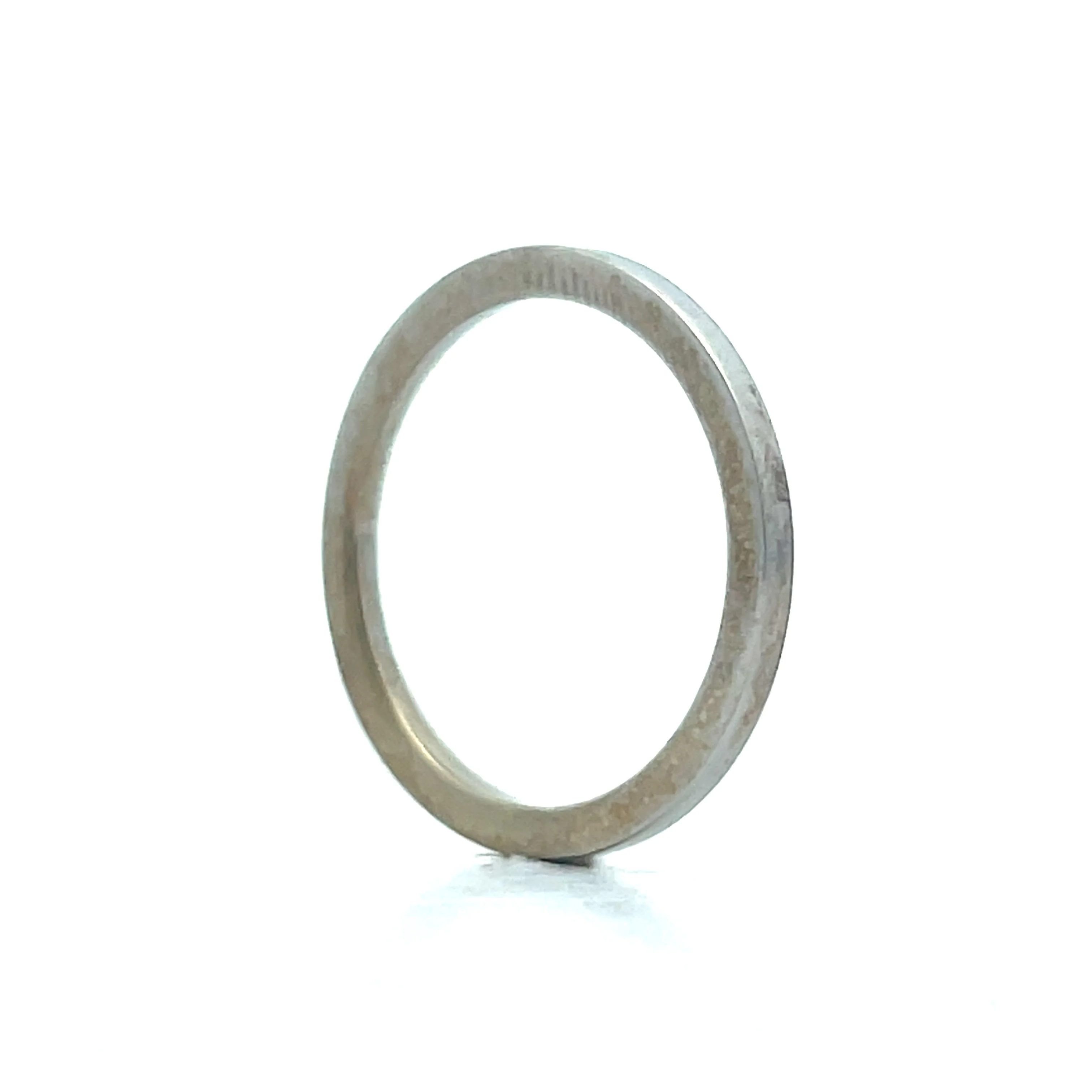 1.75mm Flat Edge Wedding Band in 14k White Gold - Image 5