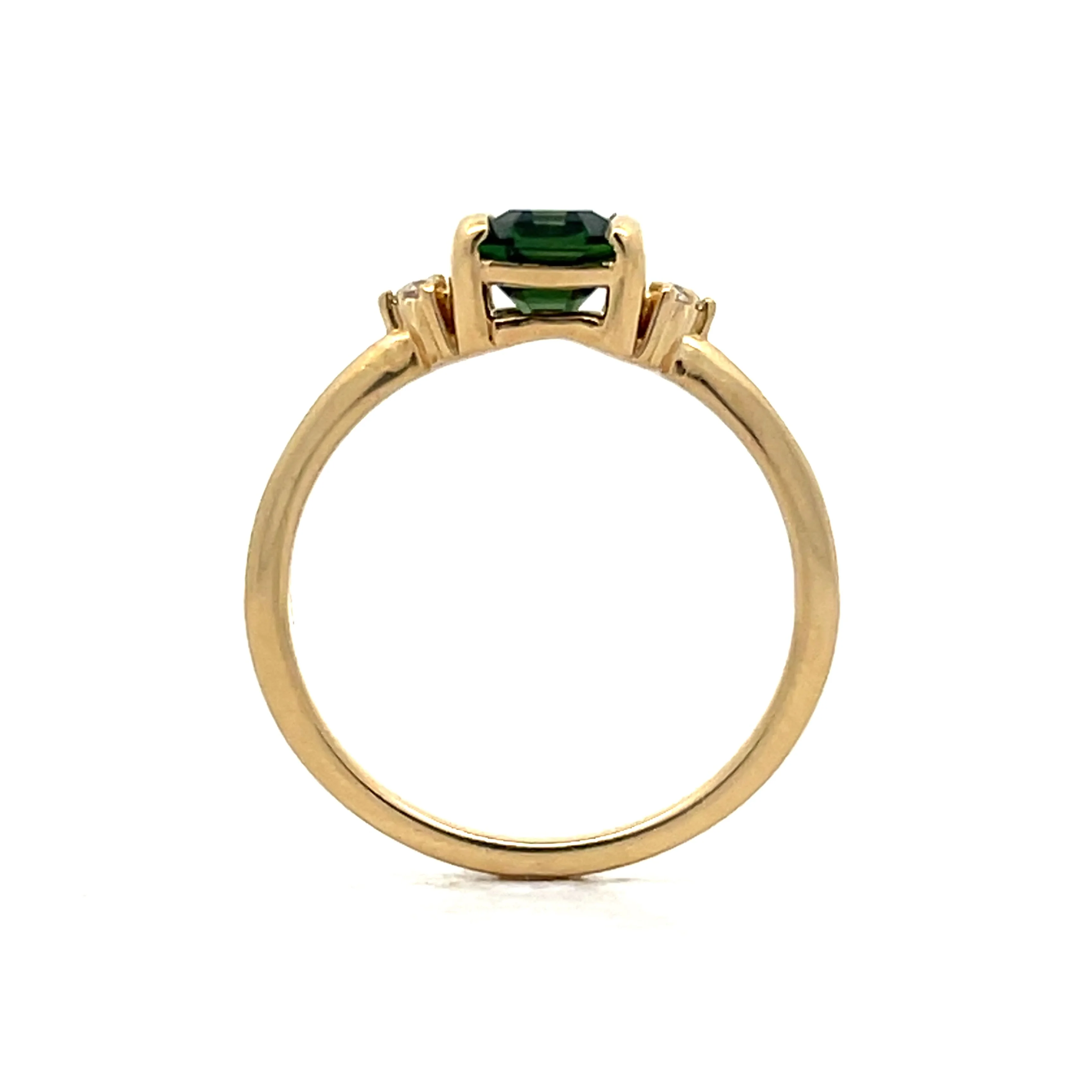 1.76 Green Montana Sapphire Engagement Ring in 14k - Image 4