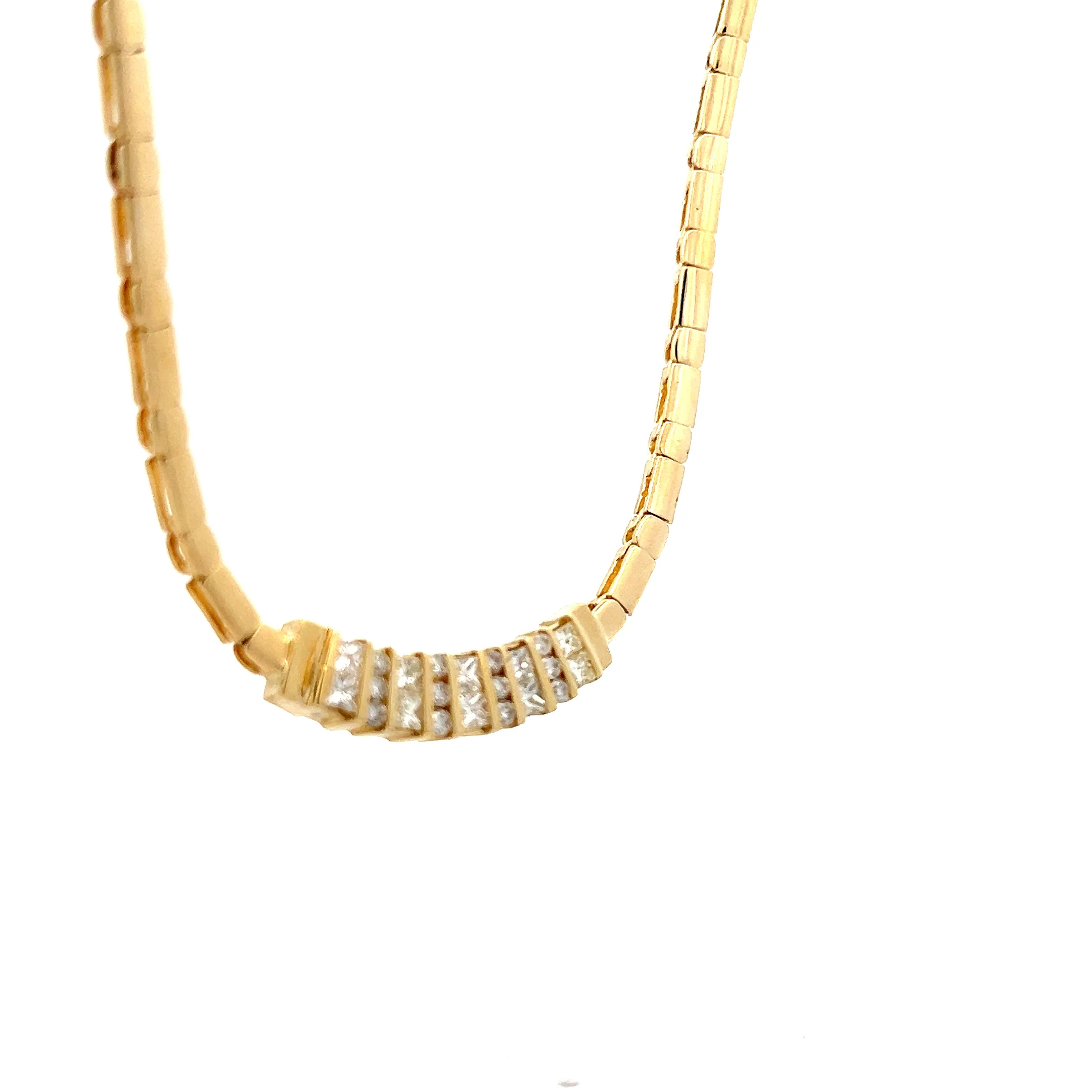 1.80 Diamond Collar Necklace in 14k Yellow Gold - Image 3