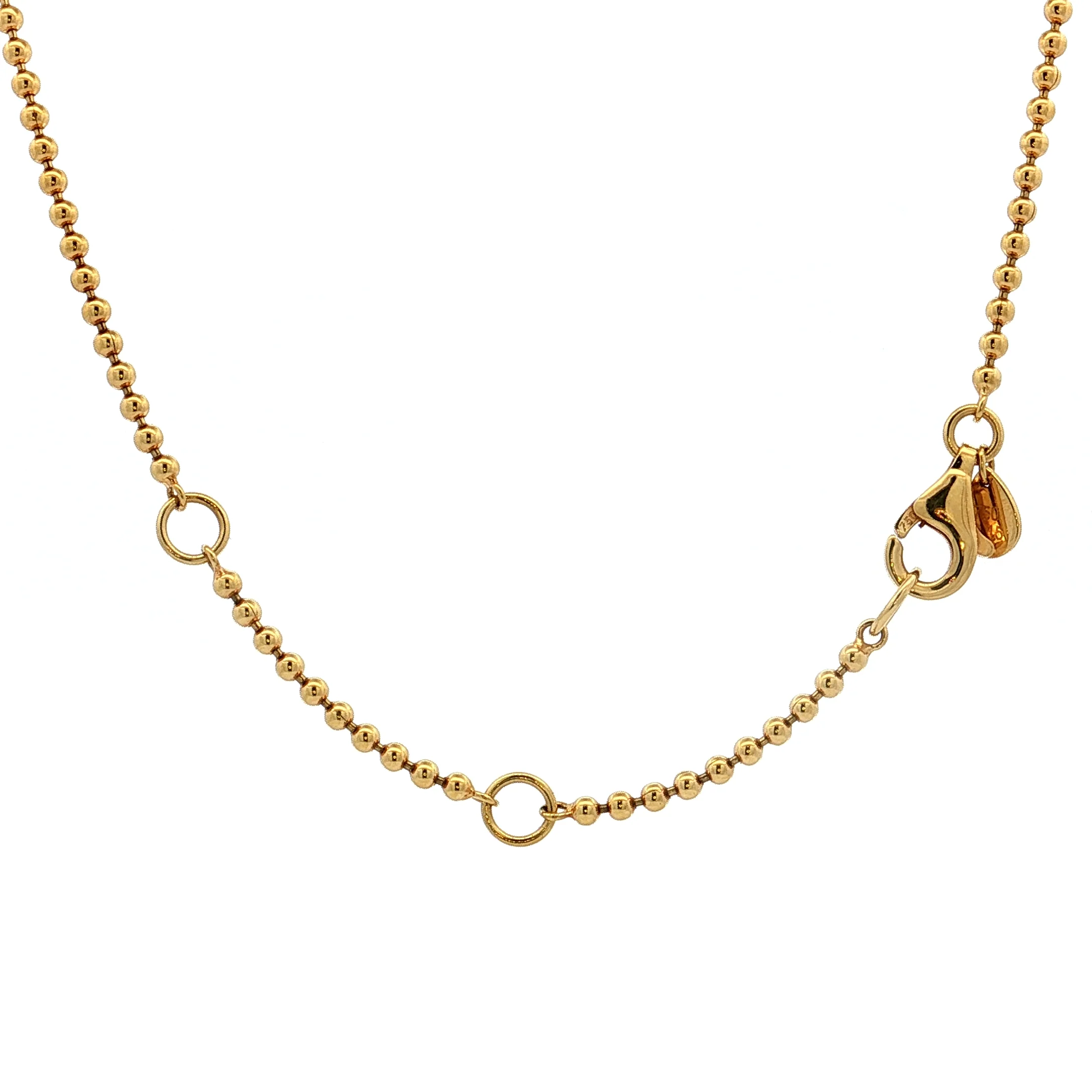 1.80 Pear Emerald & Rose Diamond Necklace 18k - Image 4