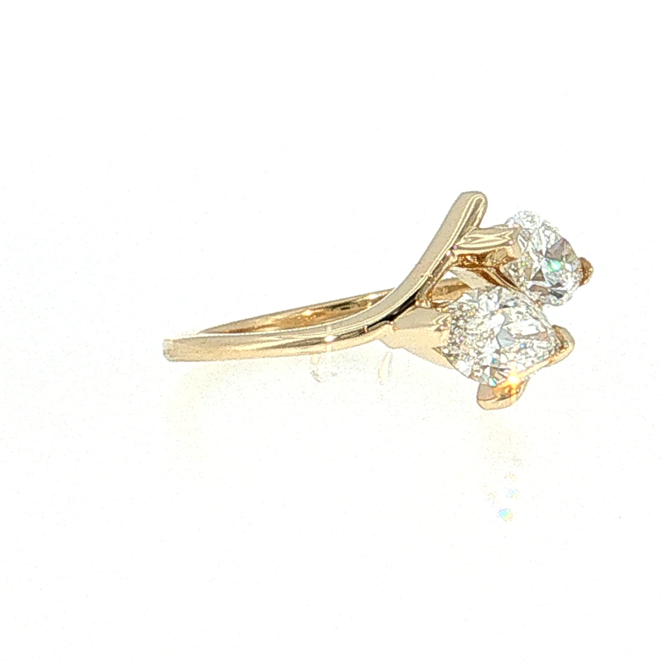 1.82 Diamond Toi Et Moi Engagement Ring 14k - Image 3
