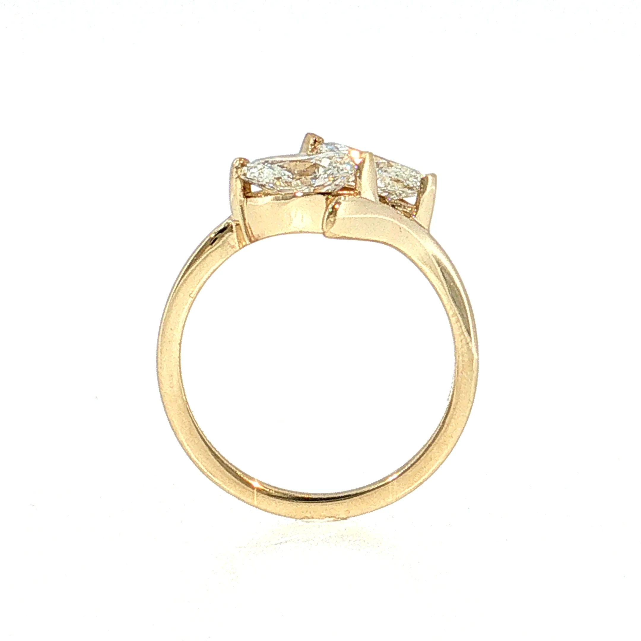1.82 Diamond Toi Et Moi Engagement Ring 14k - Image 5