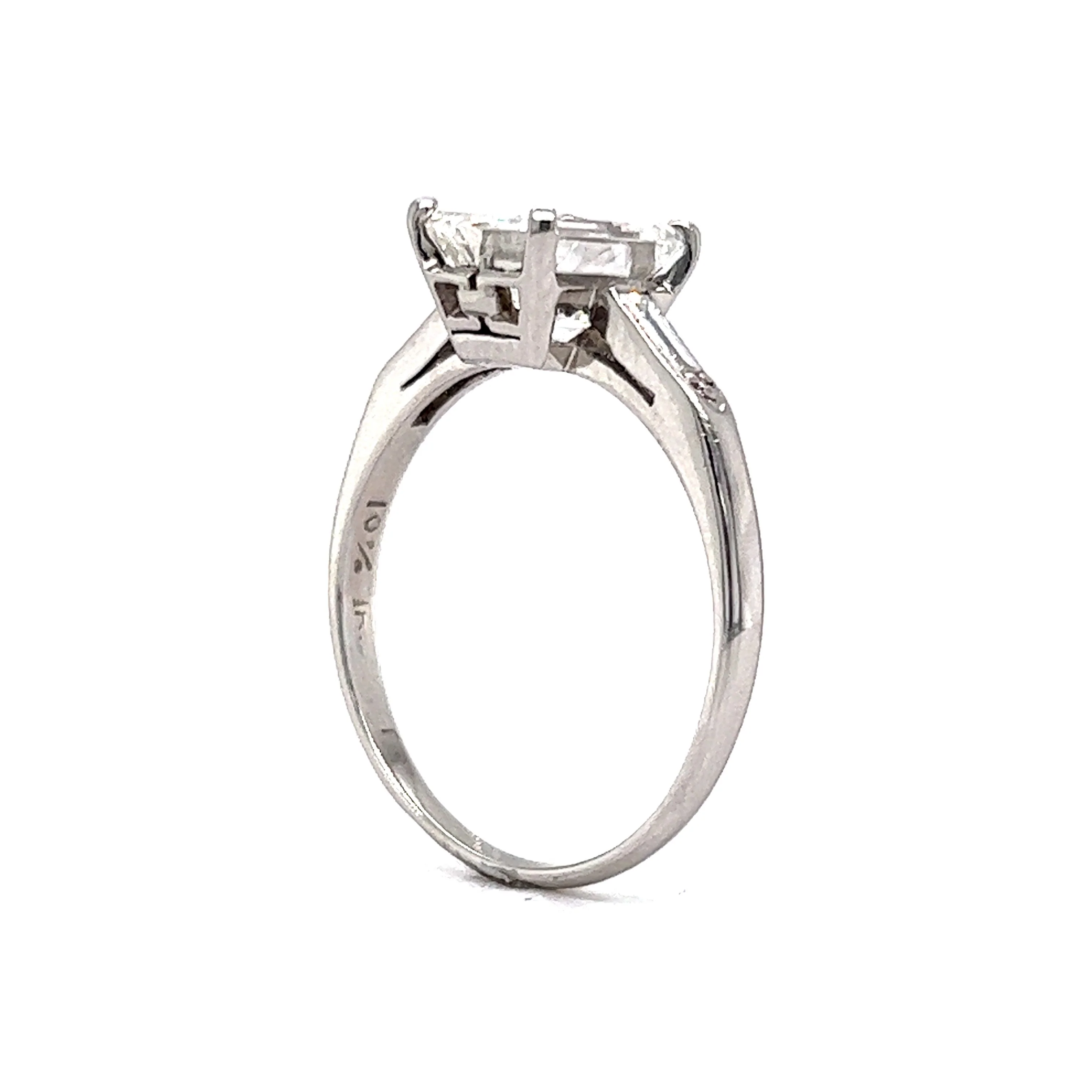 1.82 Emerald Cut Diamond Engagement Ring in Platinum - Image 5