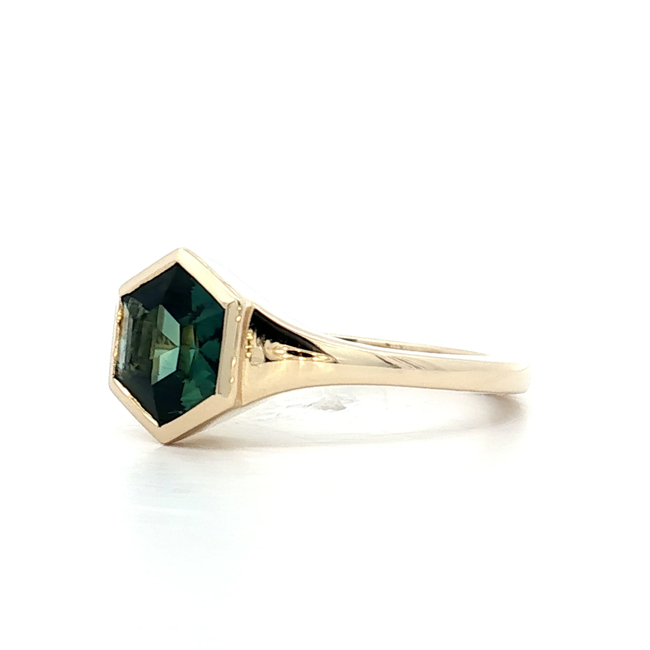 1.82 Hexagon Sapphire Engagement Ring in 14k - Image 2