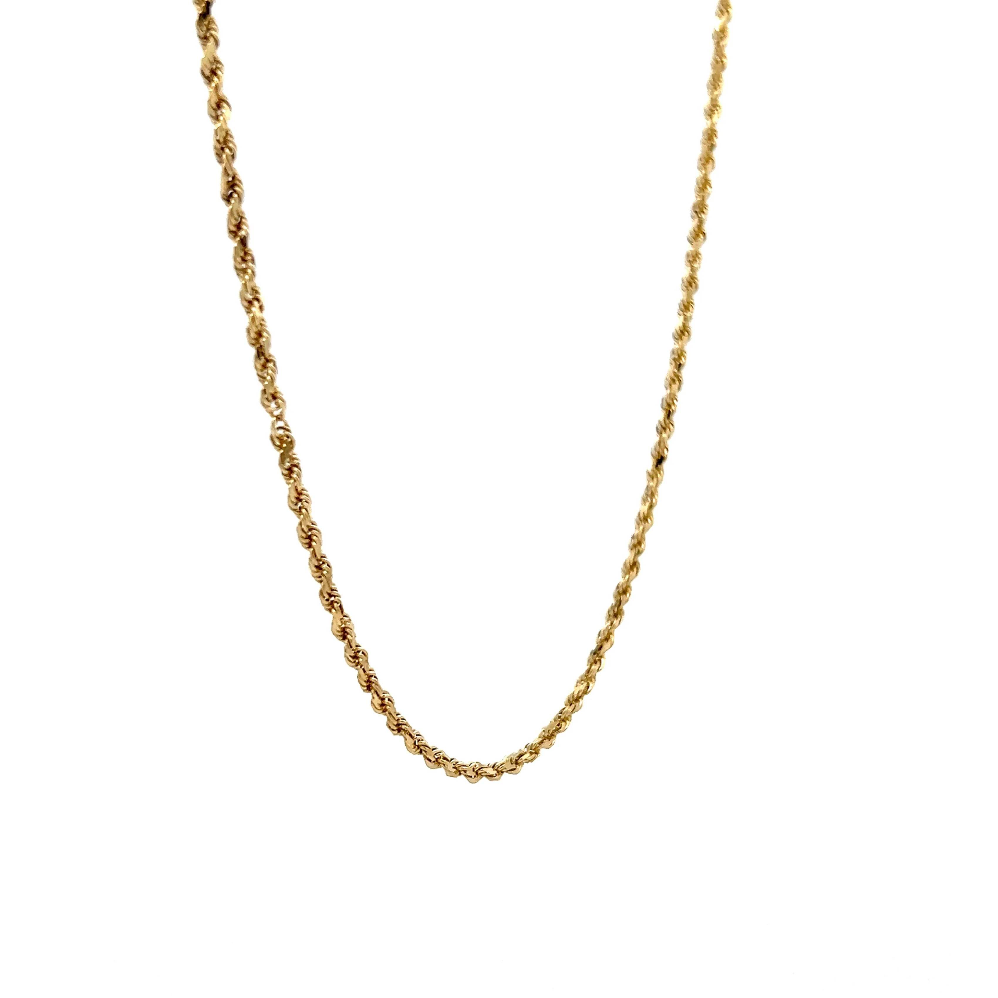 1.85mm Rope Chain Necklace in 14k Yellow Gold - Image 3