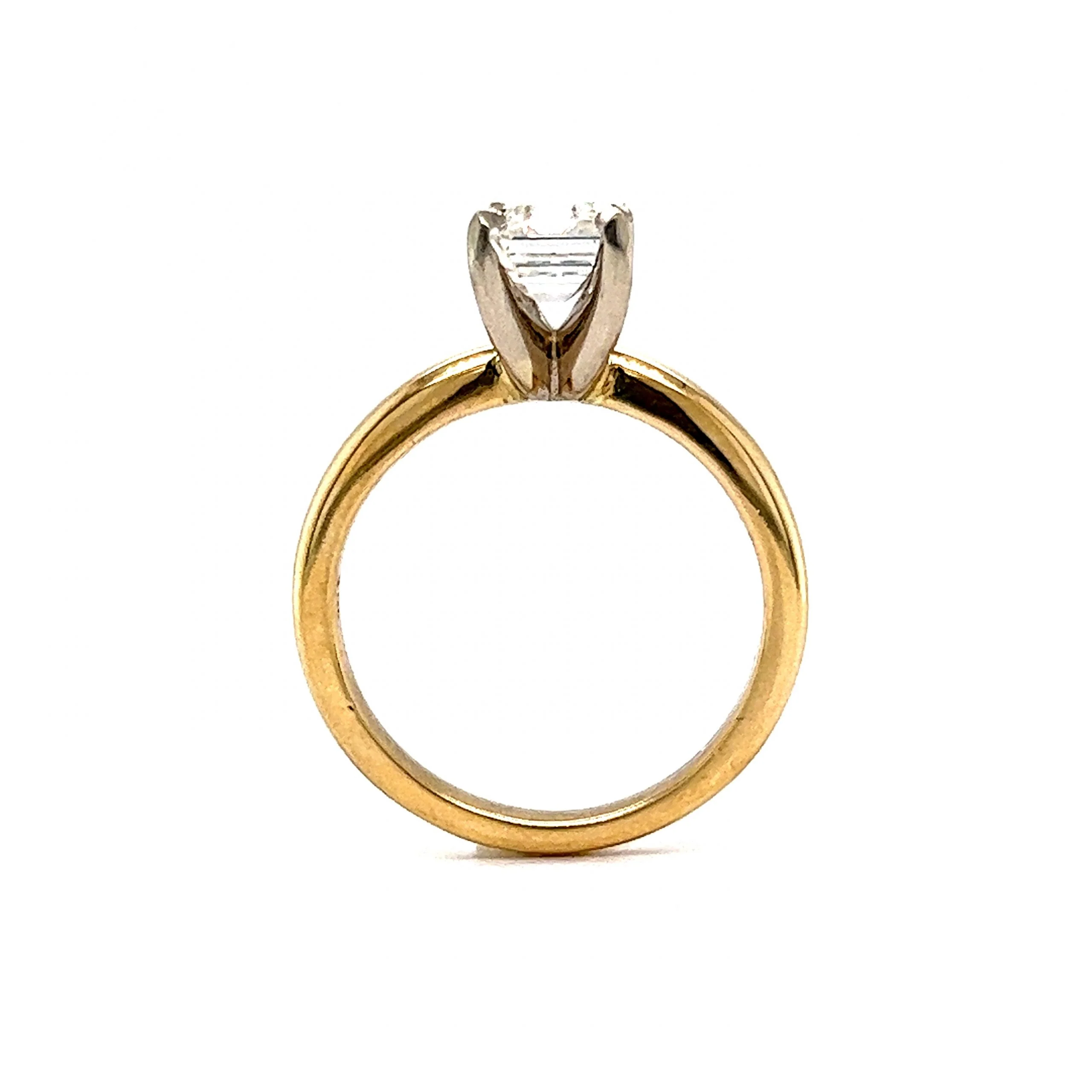 1.86 Solitaire Emerald Cut Diamond Engagement Ring in 14k Gold - Image 4