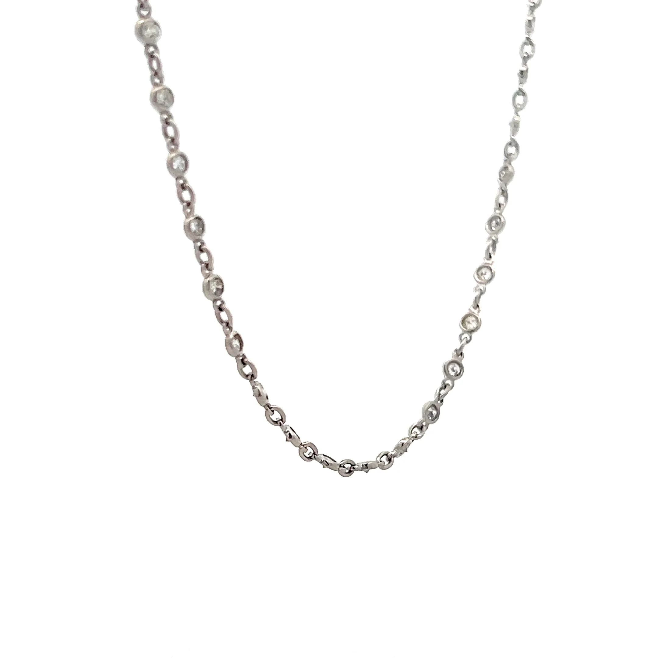 1.90 Diamonds By The Yard Necklace in Platinum - Image 3