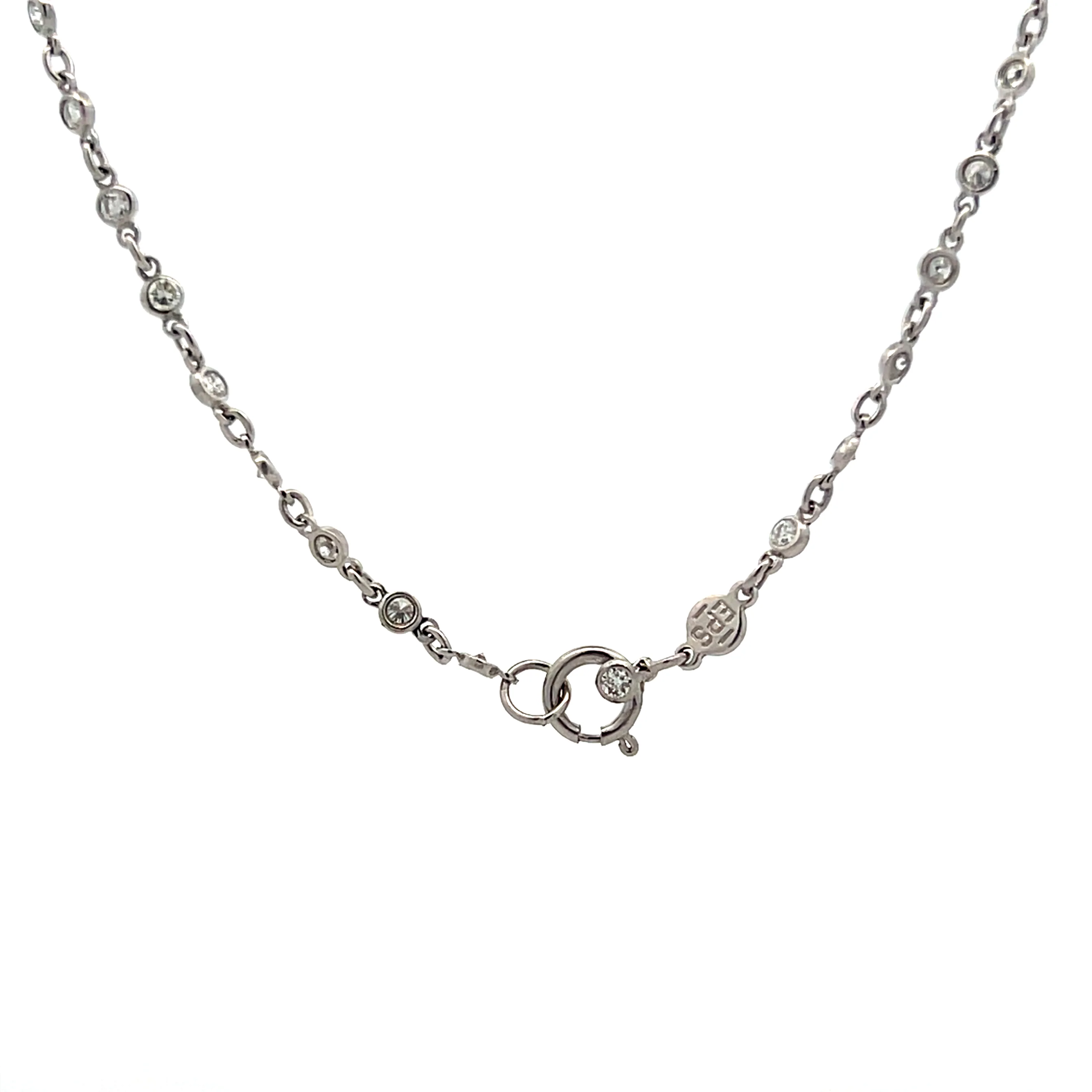 1.90 Diamonds By The Yard Necklace in Platinum - Image 4