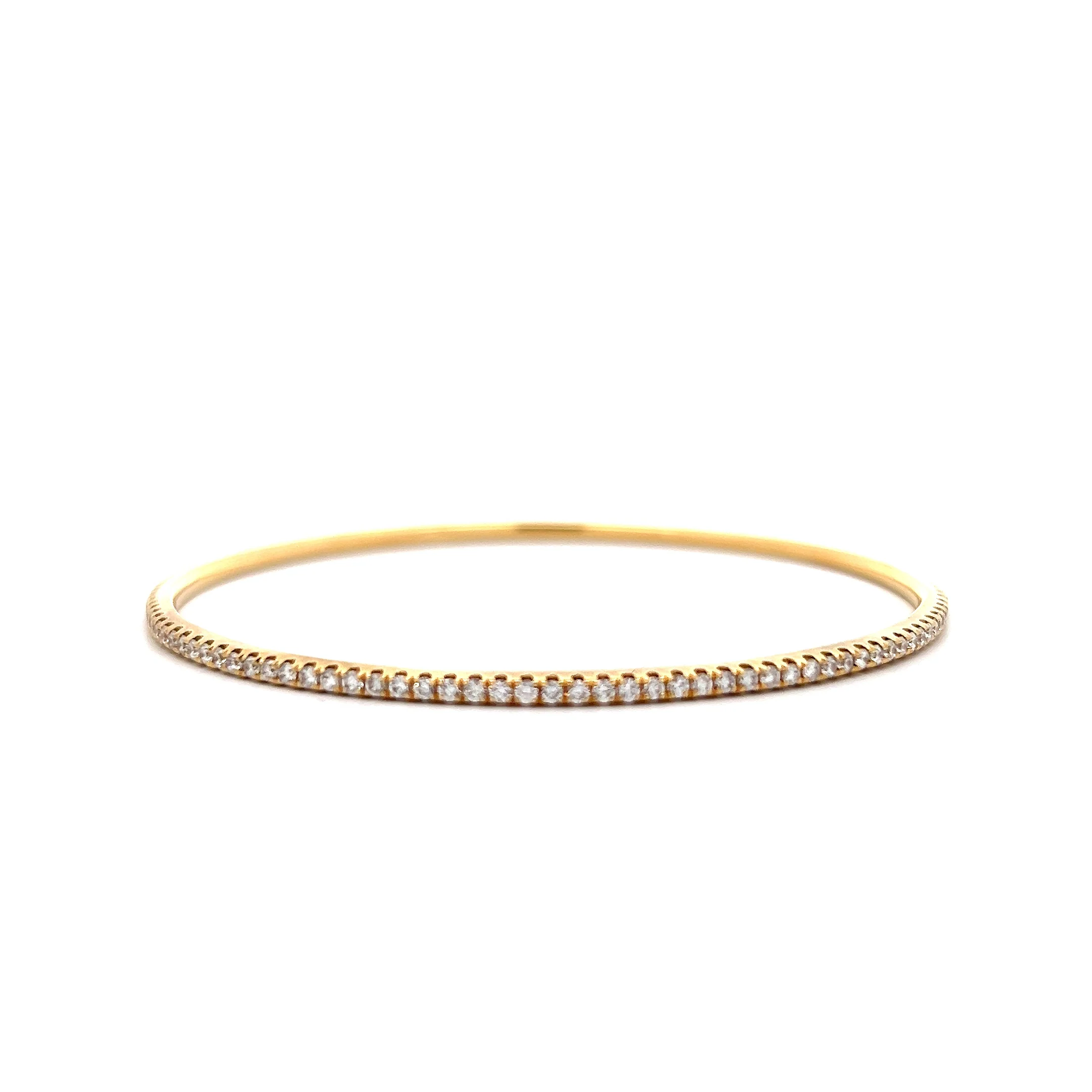 1.90 Odelia Diamond Bangle Bracelet 18k Yellow Gold - Image 3