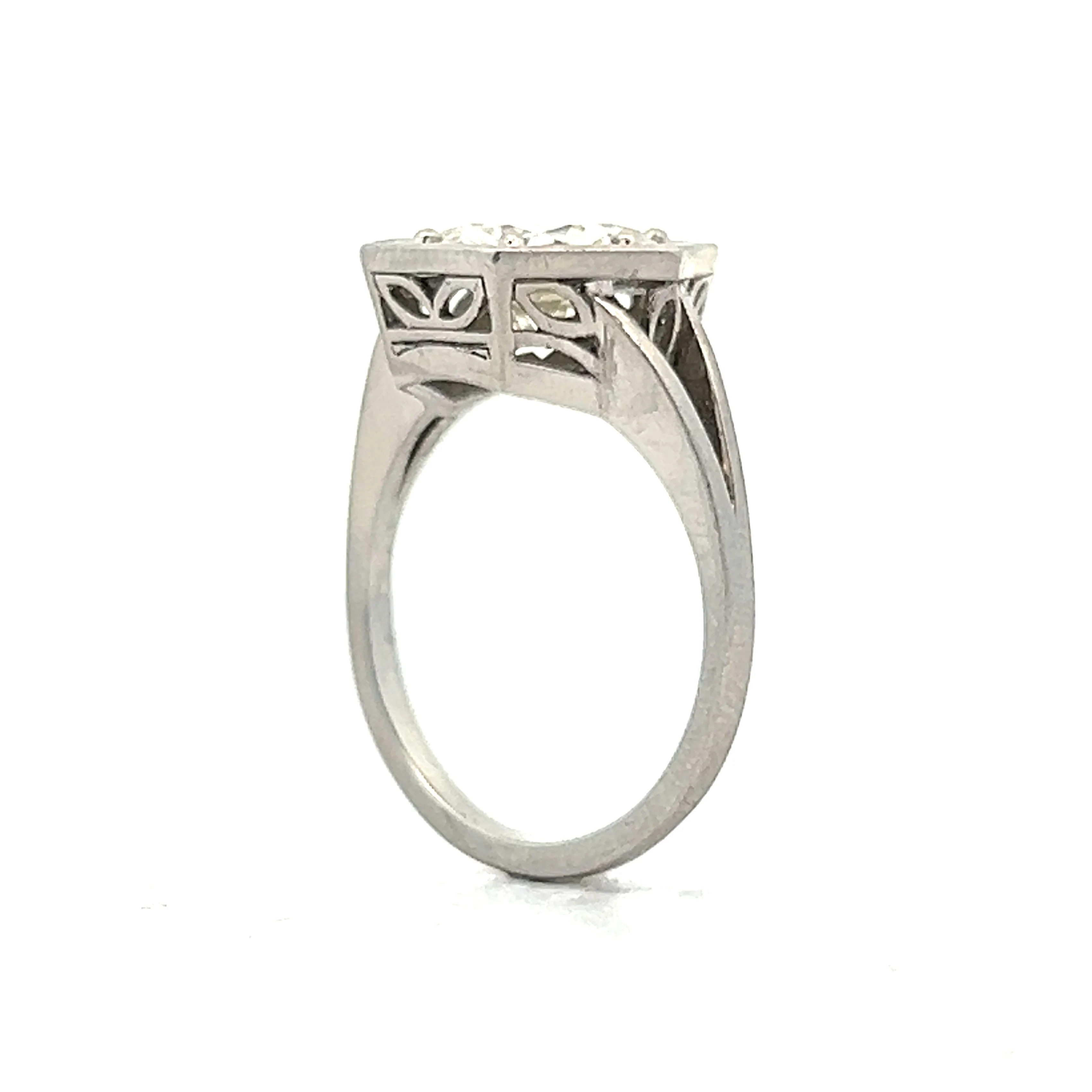 1.91 Bezel Diamond Solitaire Engagement Ring in Platinum - Image 4