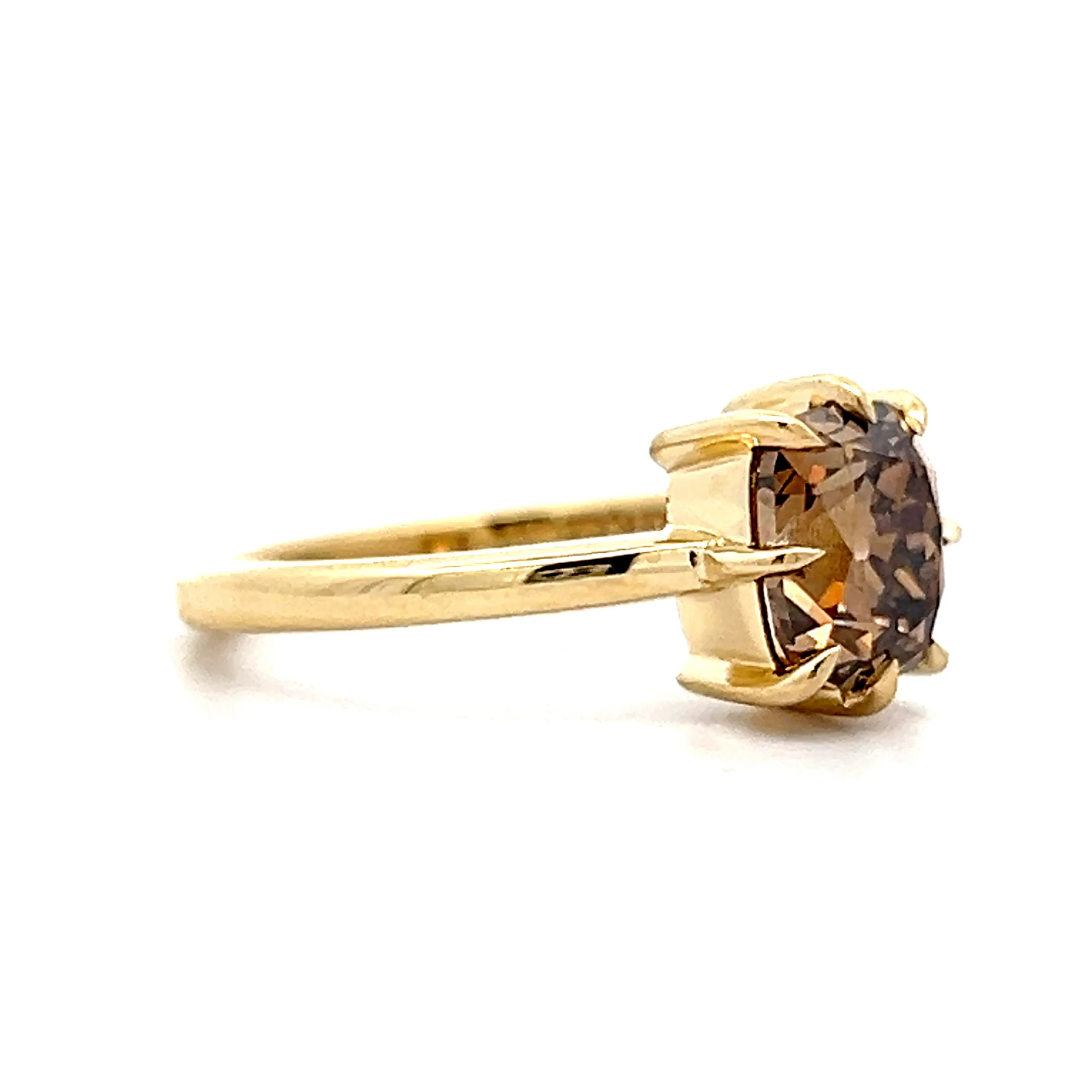 1.93 Fancy Brown Cushion Diamond Engagement Ring in 14k - Image 3