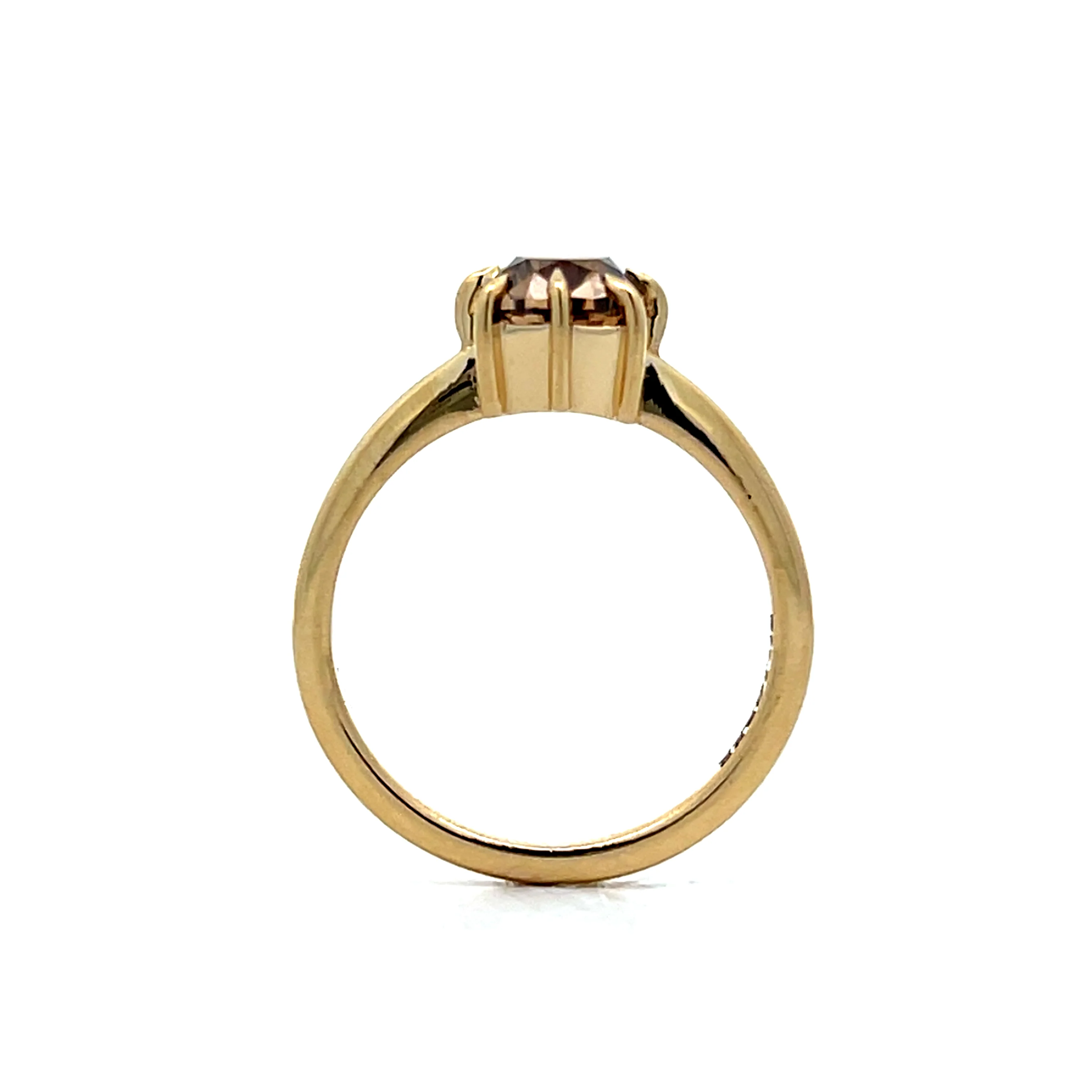 1.93 Fancy Brown Cushion Diamond Engagement Ring in 14k - Image 4