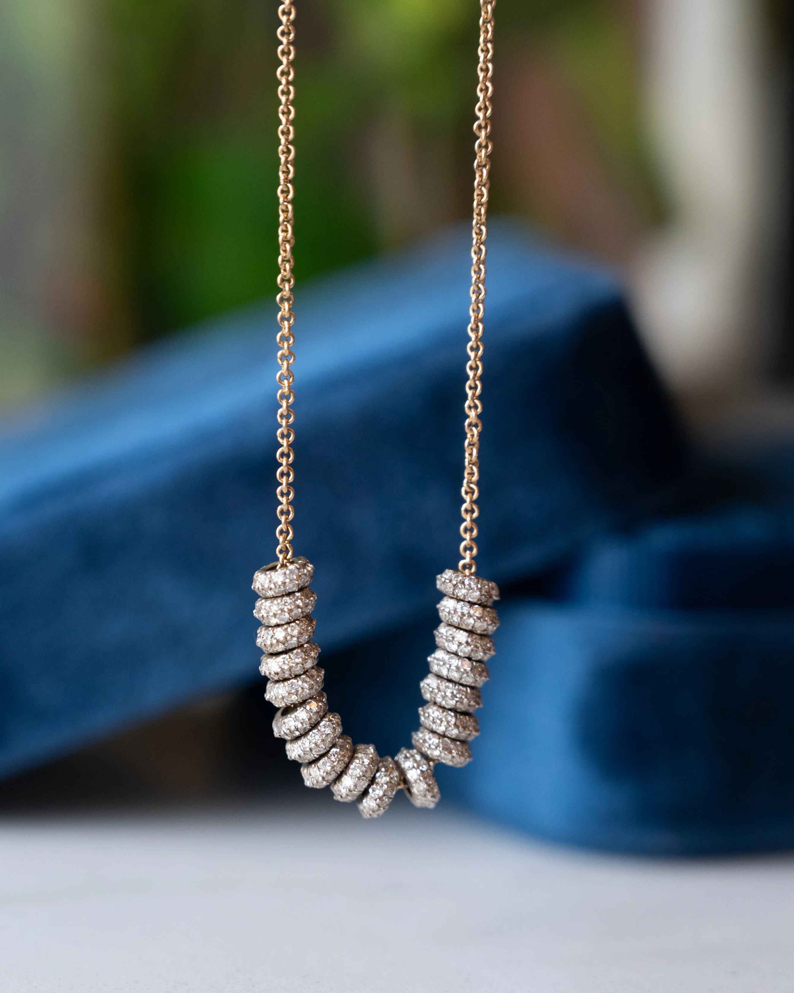 1.98 Diamond Rondelle Necklace 14k & 18k Gold - Image 6