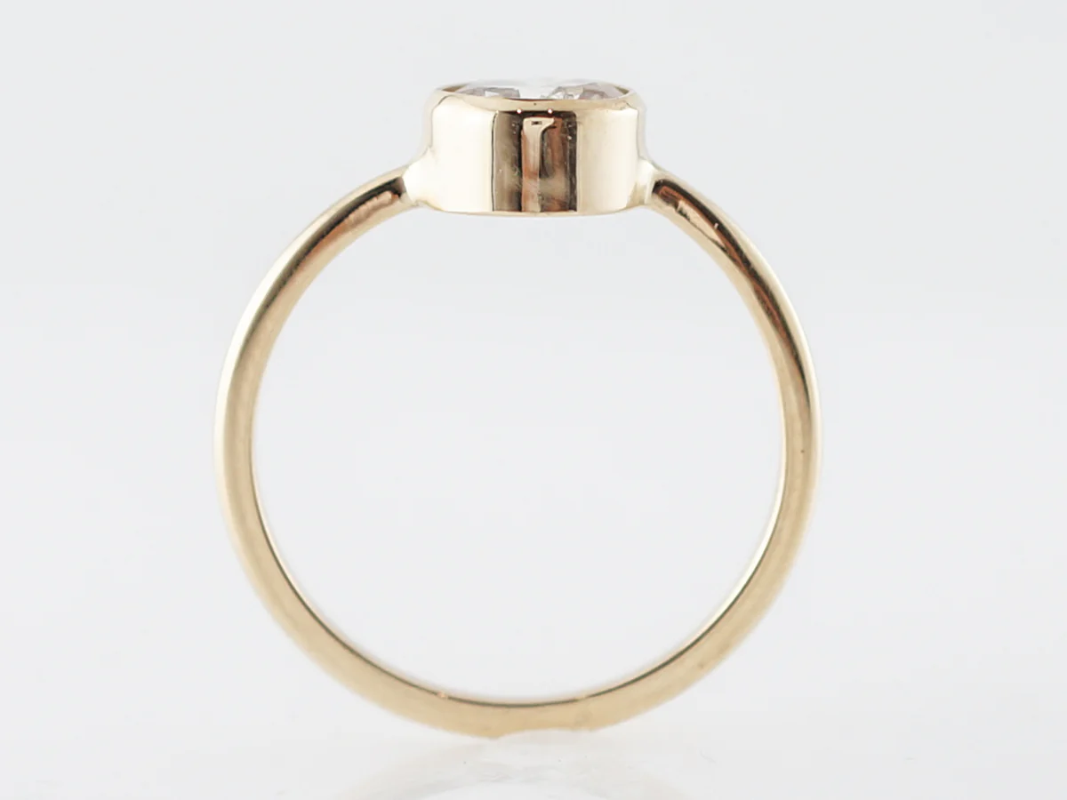 1 Carat Bezel Diamond Engagement Ring in Yellow Gold - Image 4
