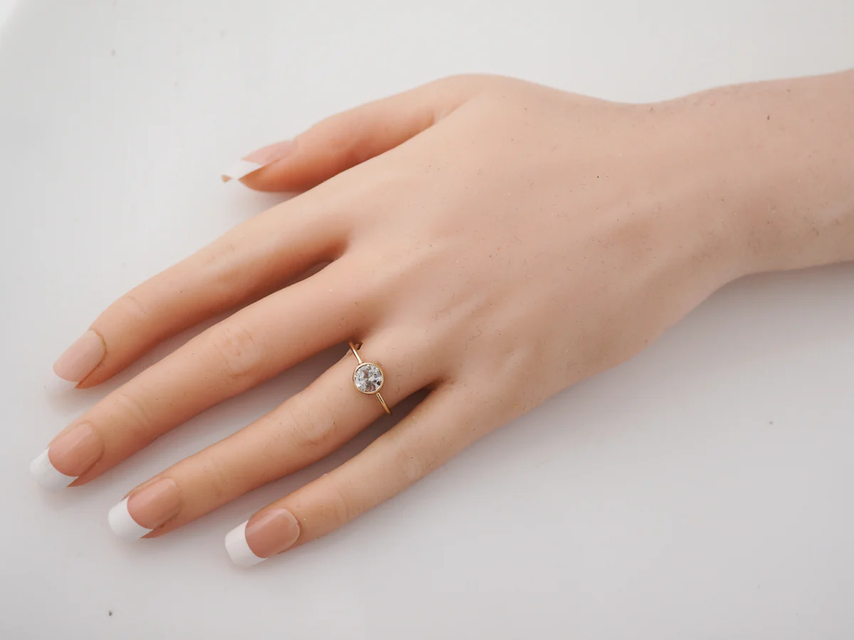 1 Carat Bezel Diamond Engagement Ring in Yellow Gold - Image 7