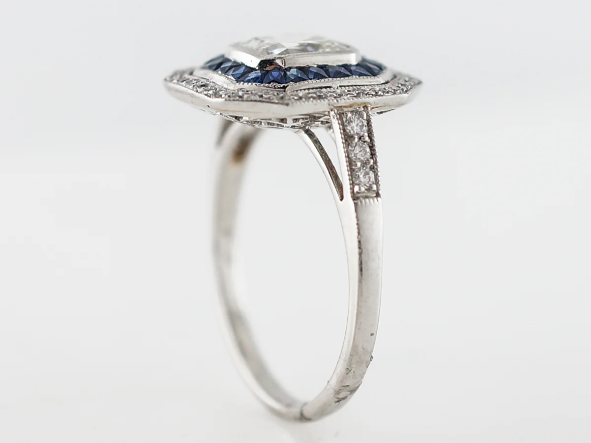 1 Carat Cushion Cut Diamond Engagement Ring in Platinum - Image 5