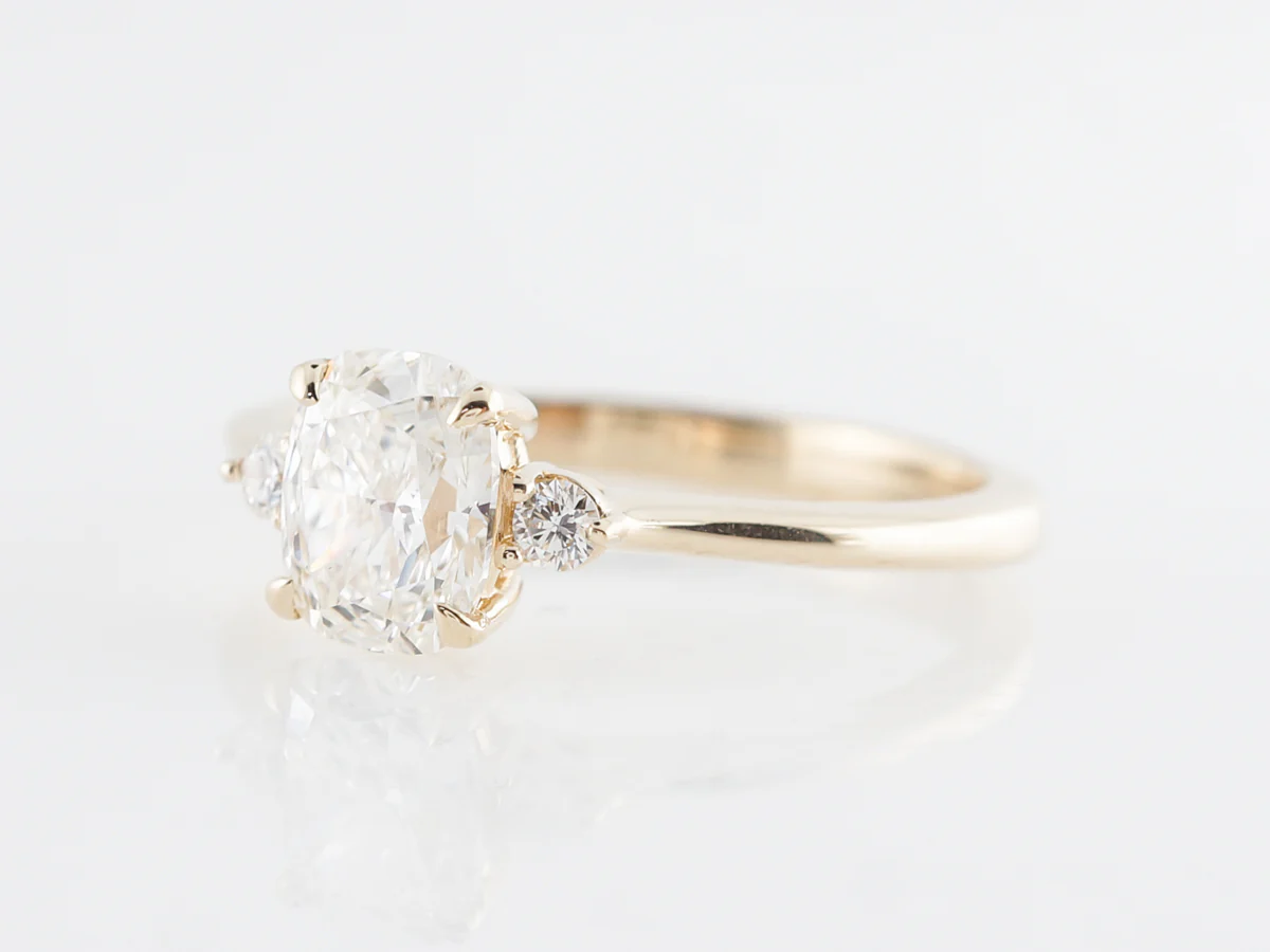 1 Carat Cushion Diamond Engagement Ring in 14k Yellow Gold - Image 2