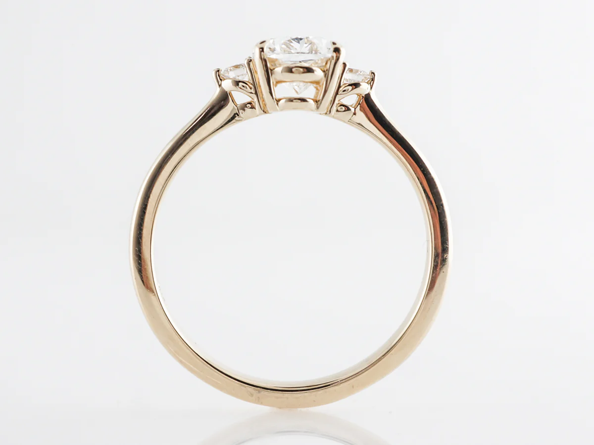 1 Carat Cushion Diamond Engagement Ring in 14k Yellow Gold - Image 4