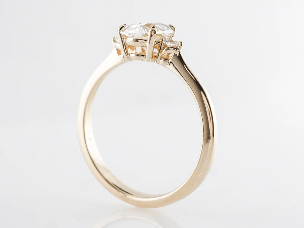 1 Carat Cushion Diamond Engagement Ring in 14k Yellow Gold - Image 5