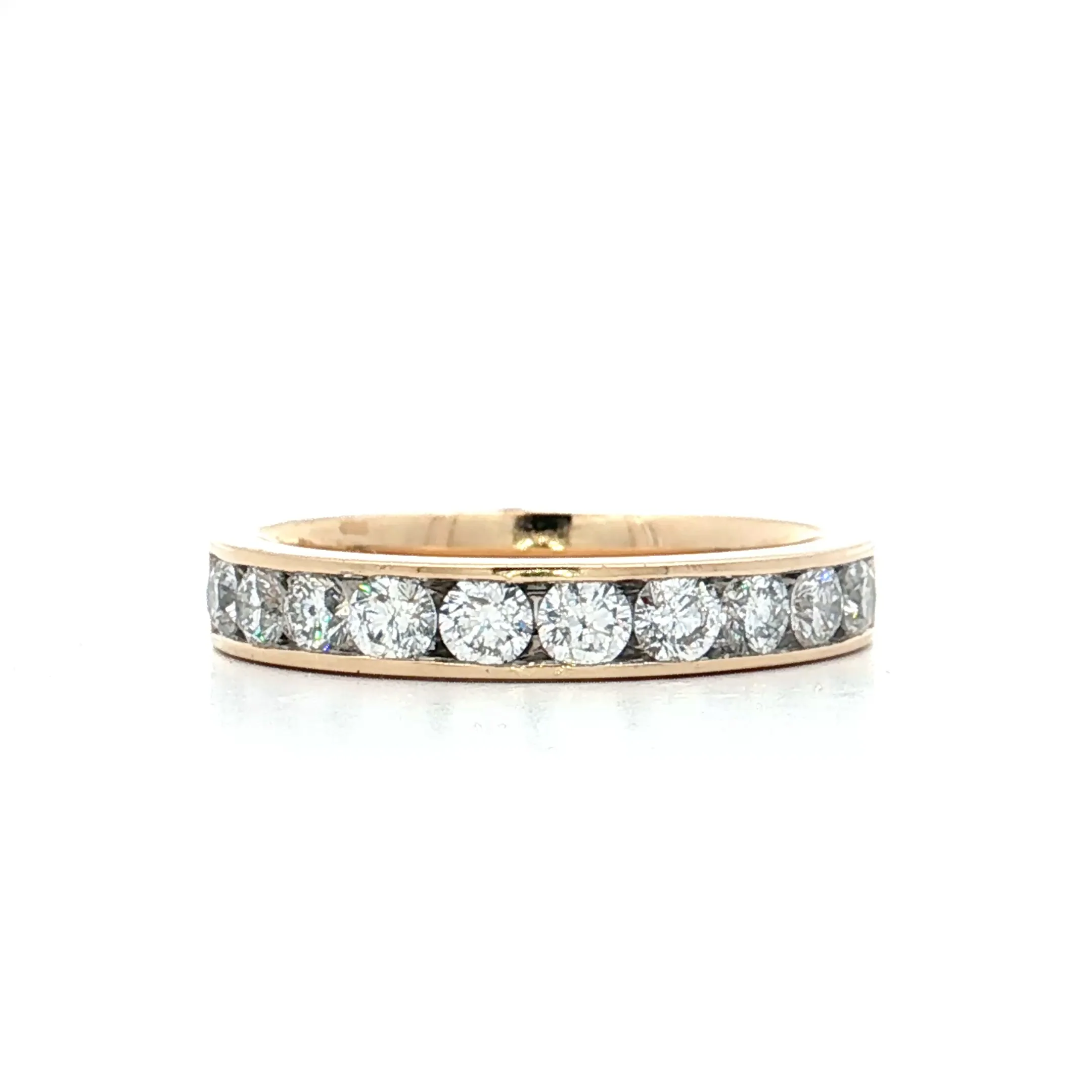 1 Carat Diamond Half Eternity Wedding Band 14k