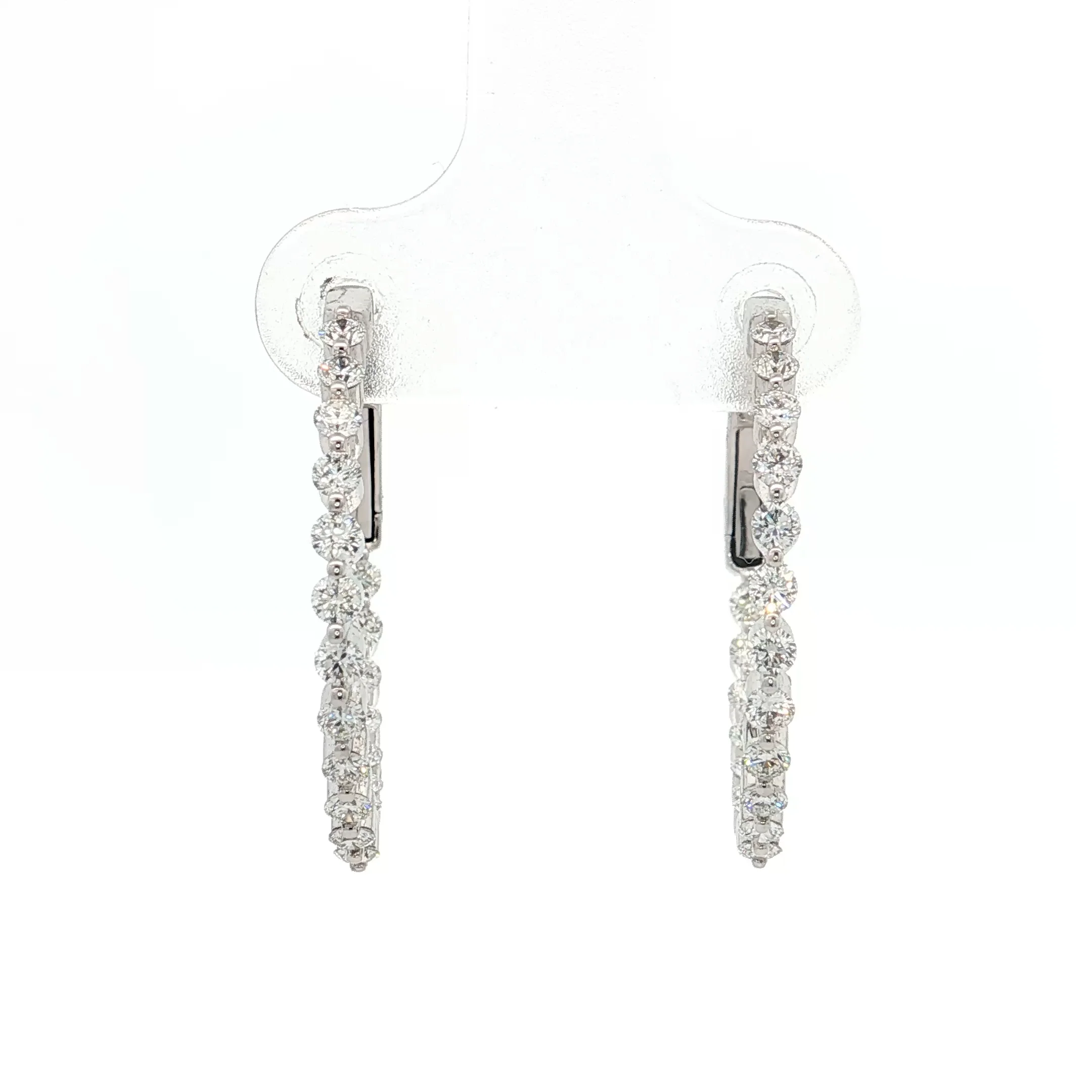1 Carat Diamond Inside-Out Hoop Earrings 14k