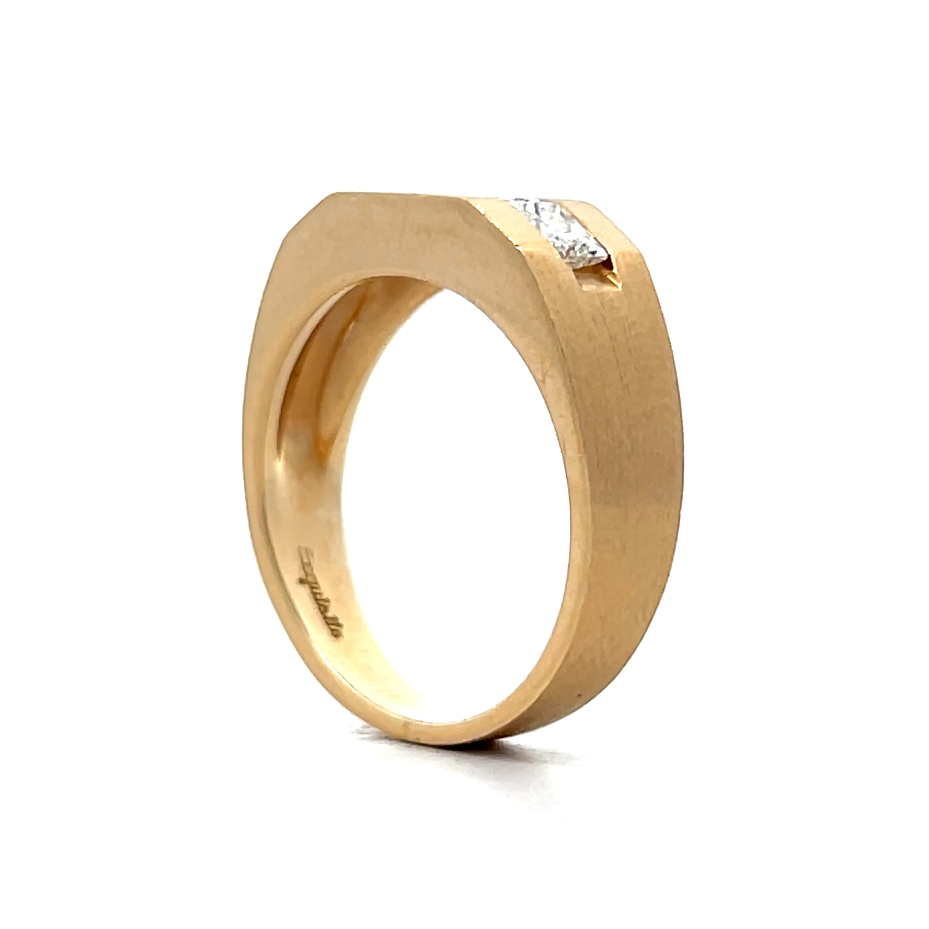 1 Carat Men's Wide Diamond Band in 14k Yellow Gold - Image 5
