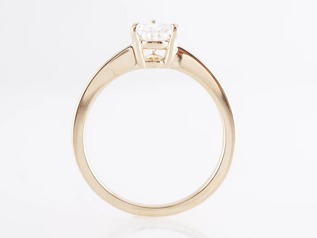 1 Carat Pear Diamond Engagement Ring 14k Yellow Gold - Image 4