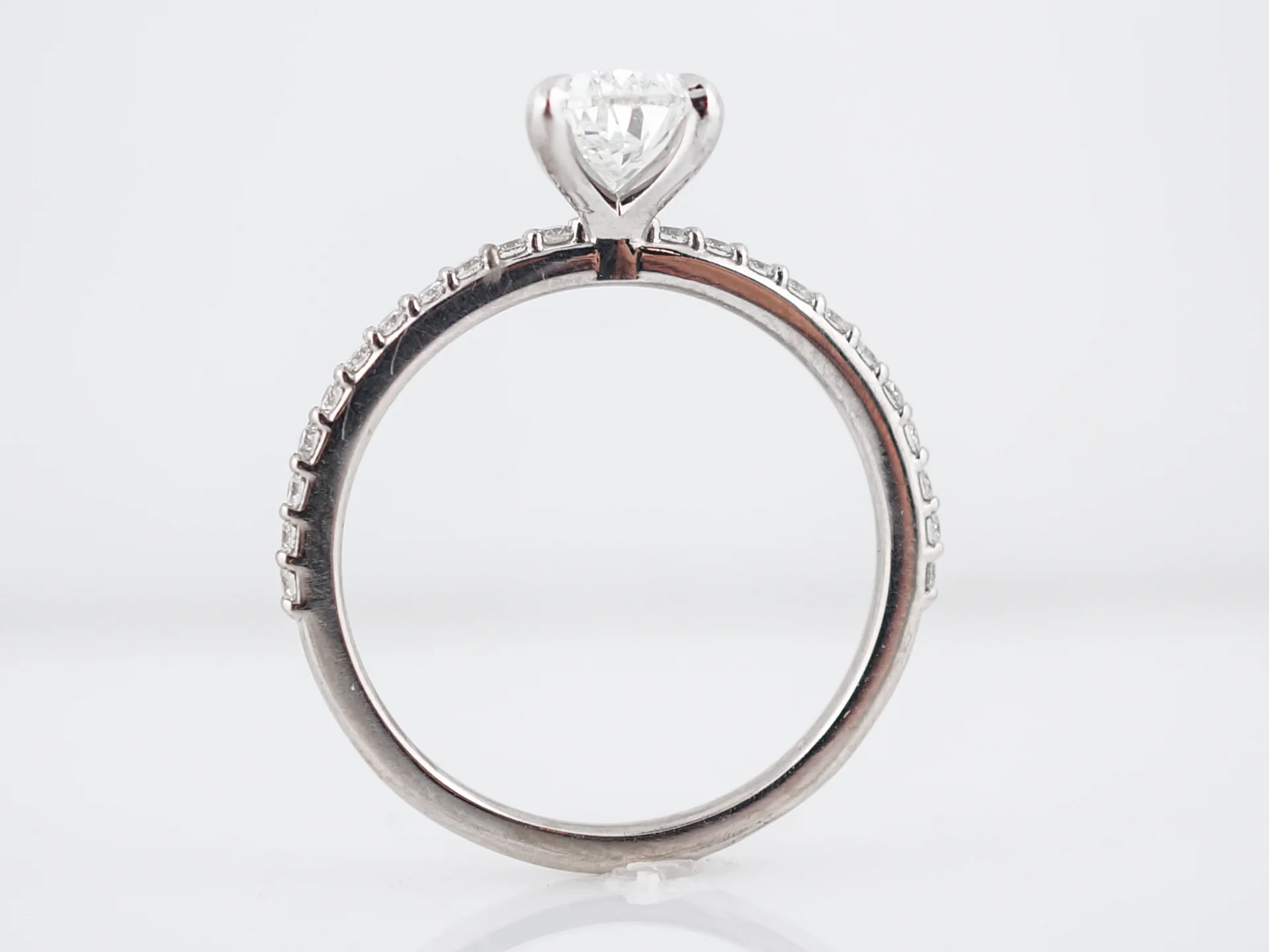 1 Carat Pear Diamond Solitaire Engagement Ring 14k - Image 6
