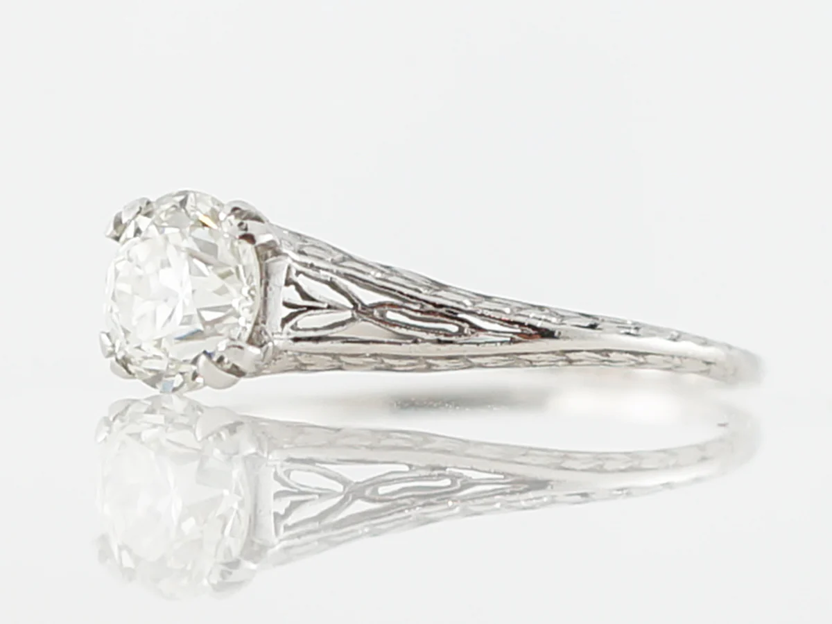1 Carat Solitaire Diamond Engagement Ring in Platinum - Image 2