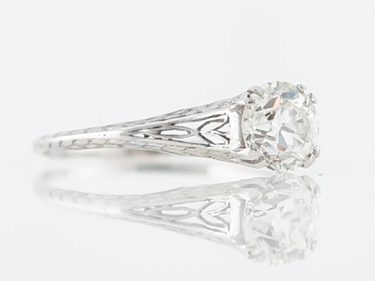 1 Carat Solitaire Diamond Engagement Ring in Platinum - Image 3