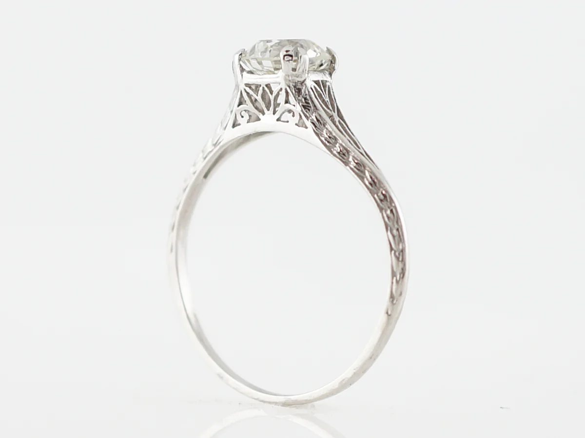 1 Carat Solitaire Diamond Engagement Ring in Platinum - Image 5