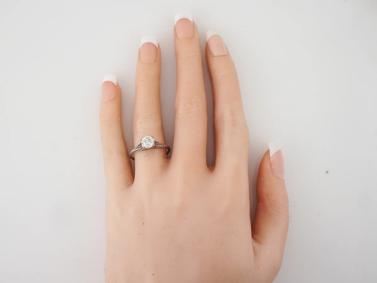 1 Carat Solitaire Diamond Engagement Ring in Platinum - Image 6