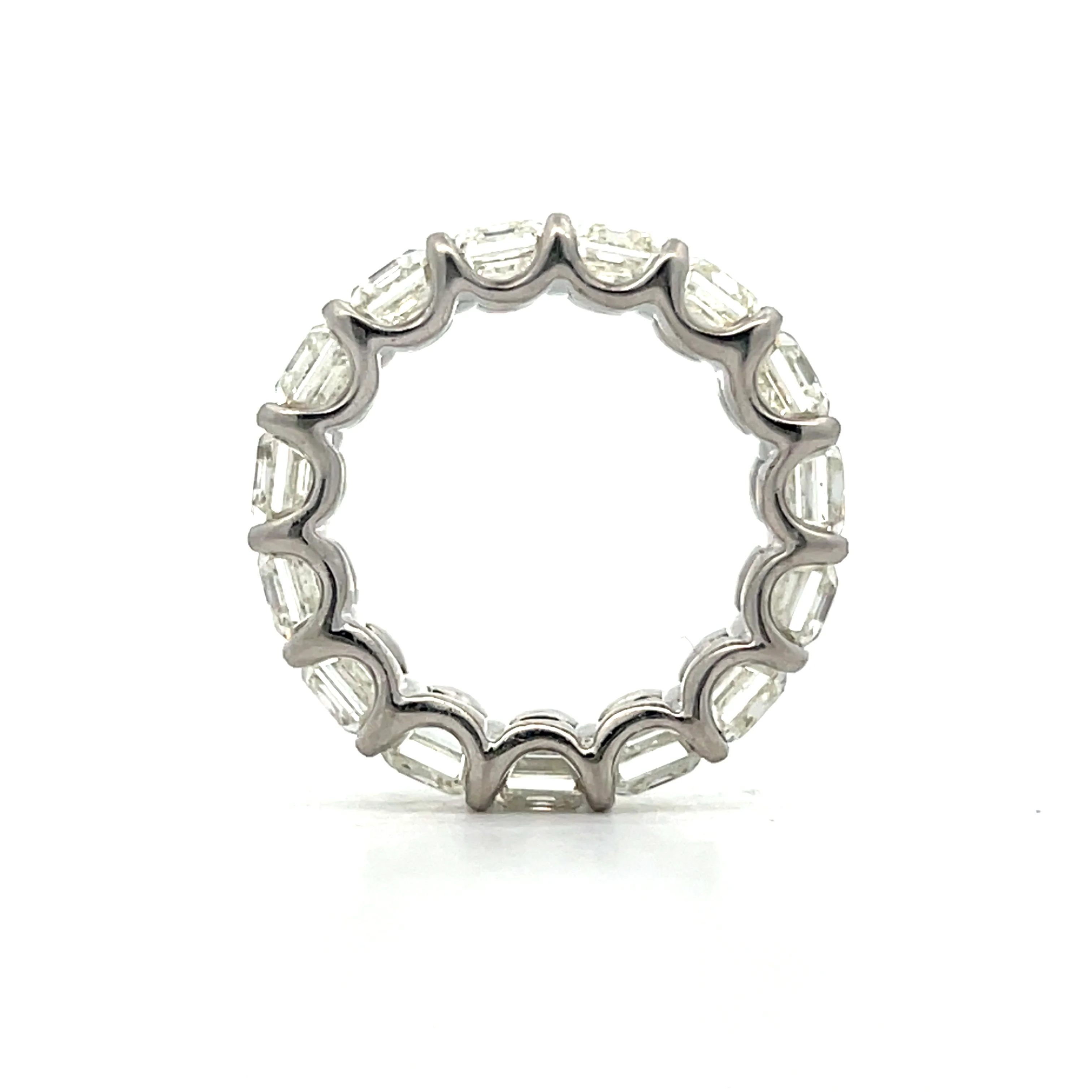 10.80 Emerald Cut Diamond Eternity Band in Platinum - Image 4