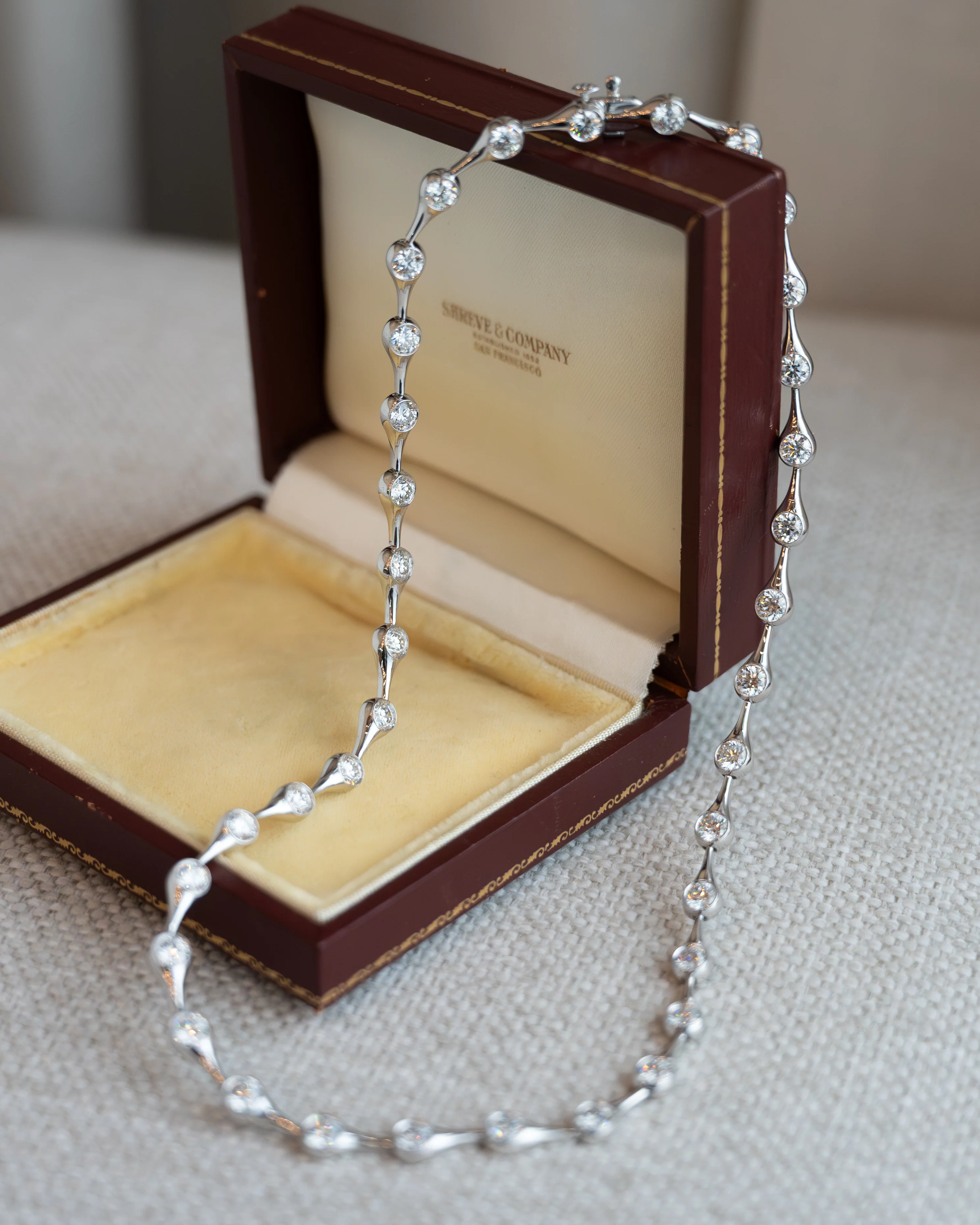 10.86 Diamond Station Necklace in 18k White Gold - Image 5